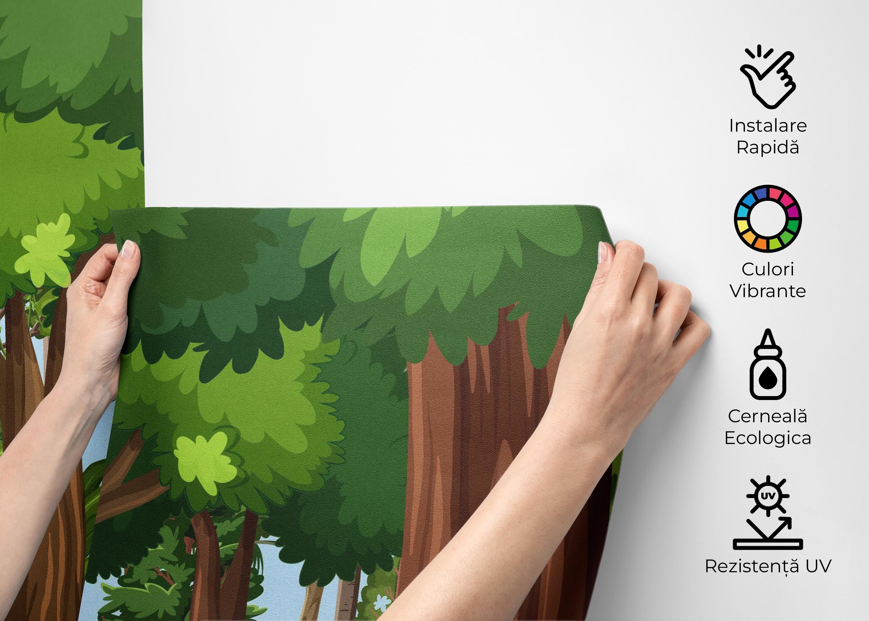 Fototapet Cantoon Jungle Tree mockup 2