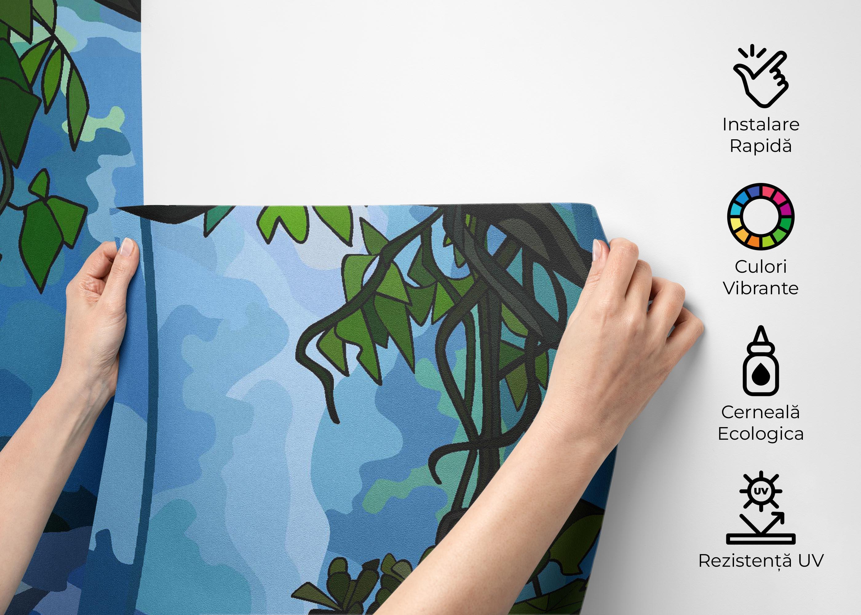 Fototapet Cartoon Jungle Art mockup 2