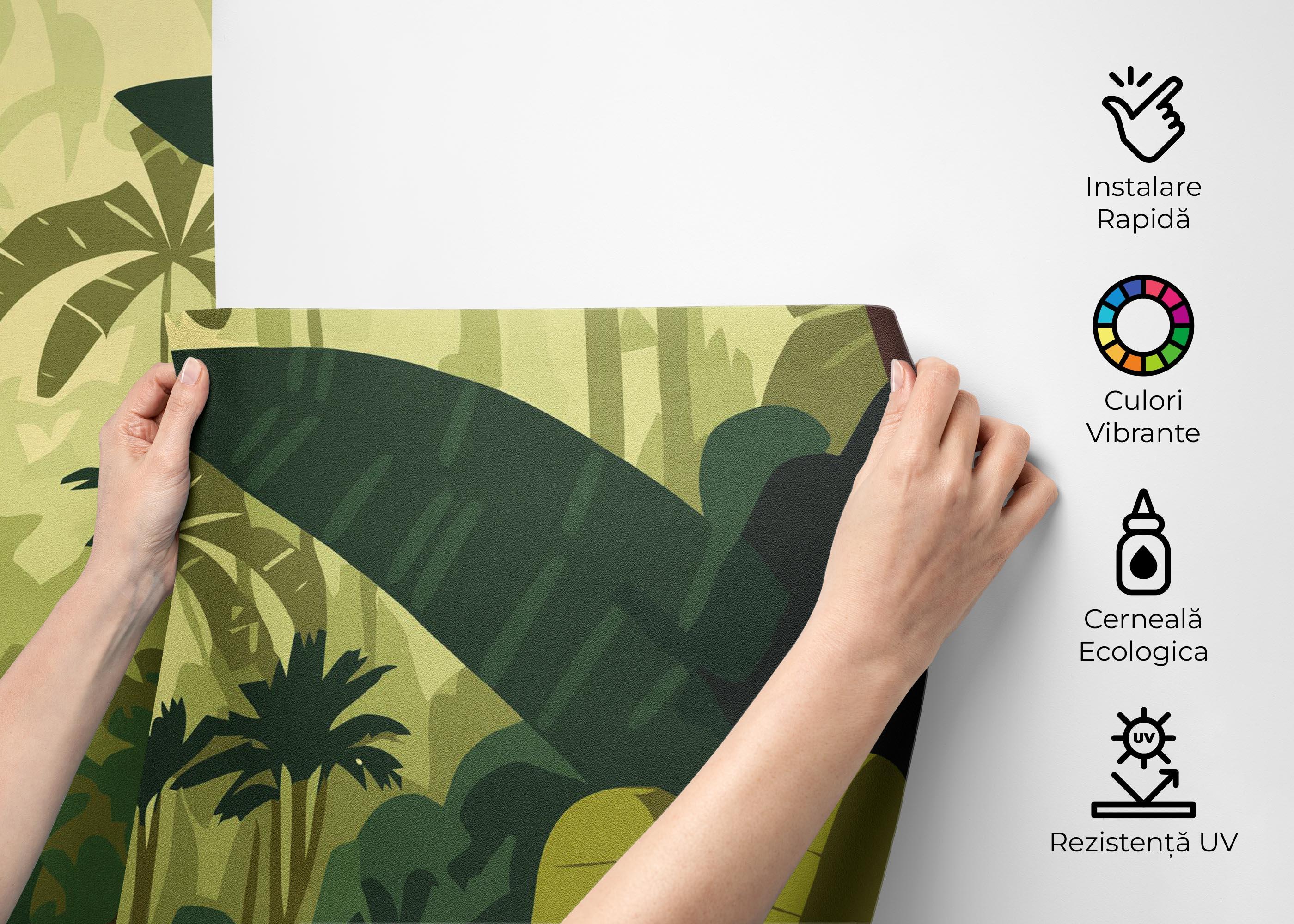 Fototapet Cartoon Pretty Jungle mockup 2