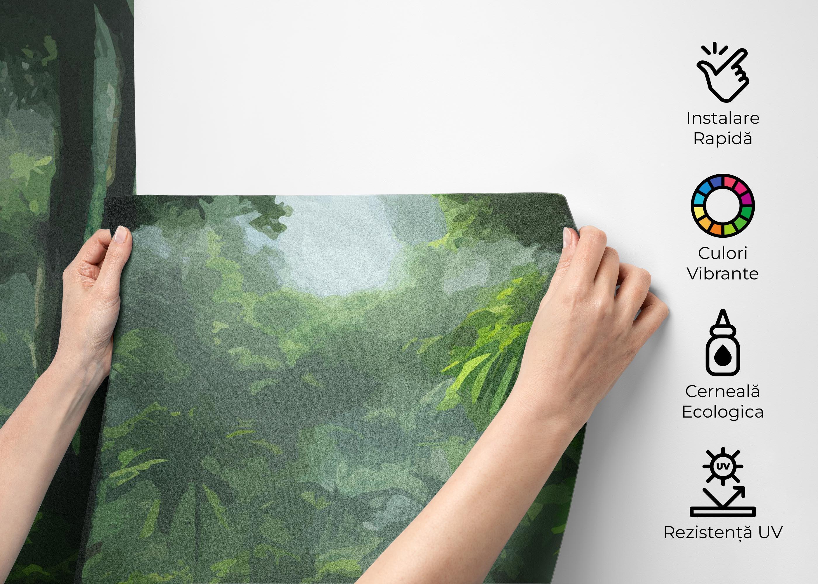 Fototapet Foggy Day Jungle mockup 2