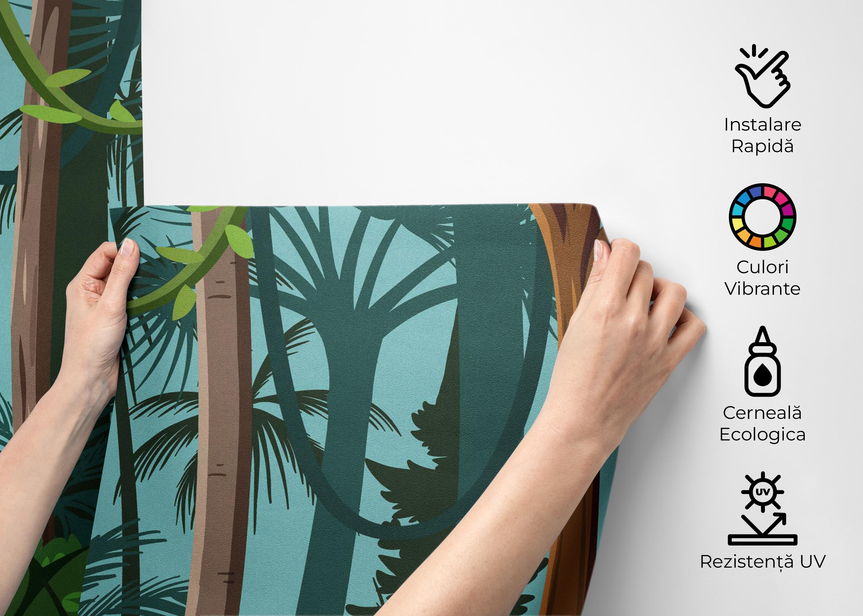 Fototapet Jungle Elephant Cartoon mockup 2