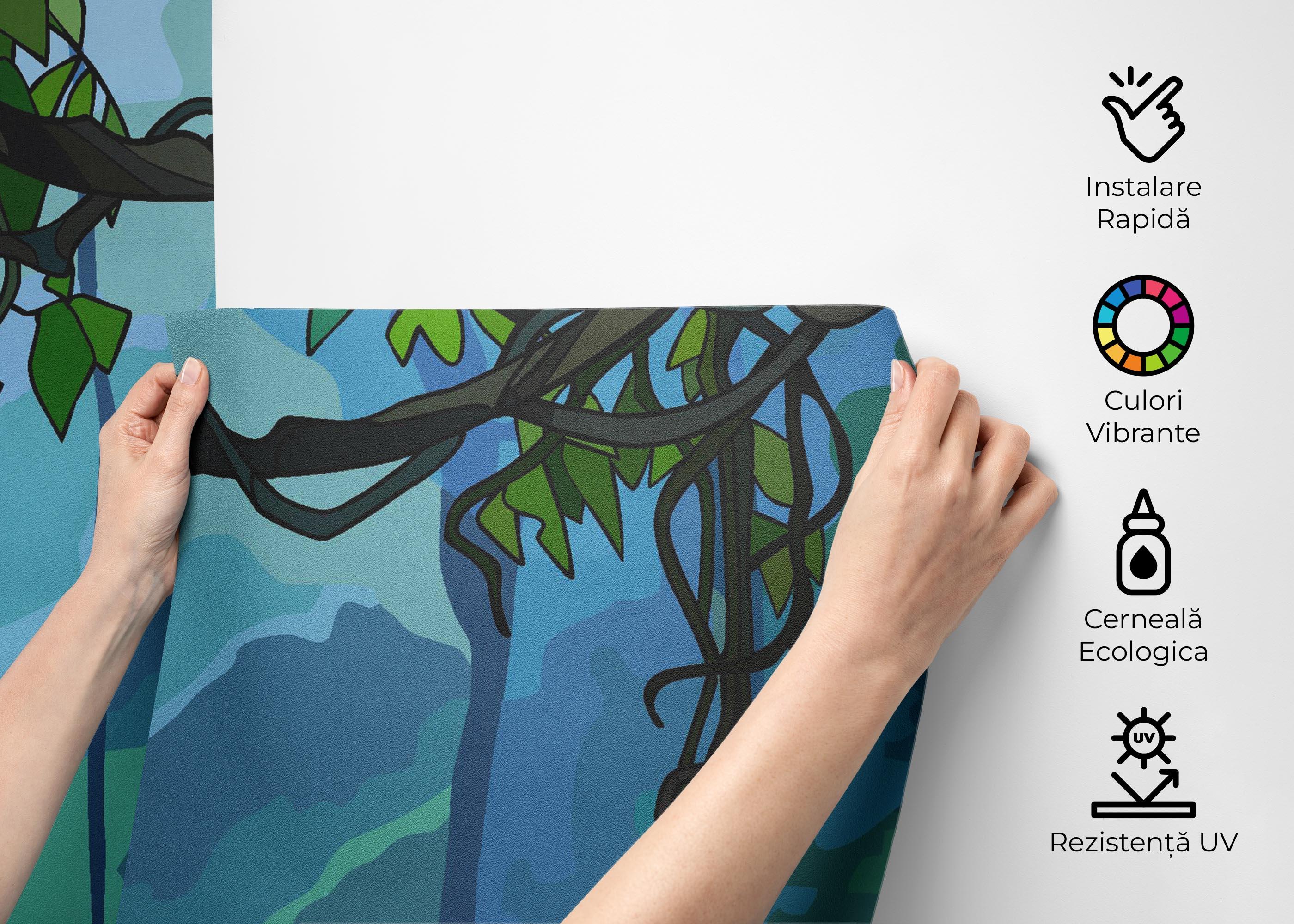 Fototapet Jungle Falling Flower mockup 2