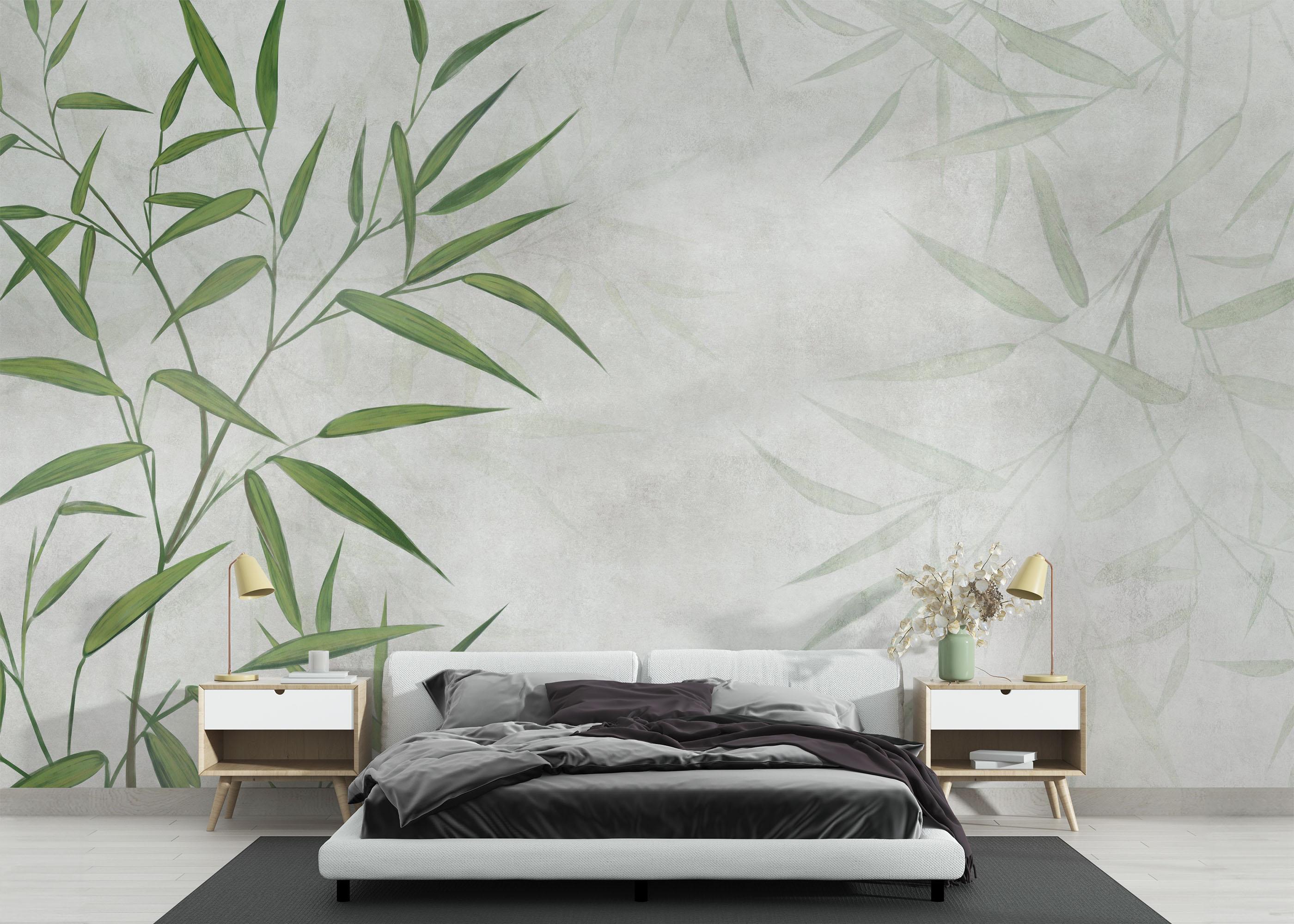 Fototapet Bamboo Leaf mockup 3