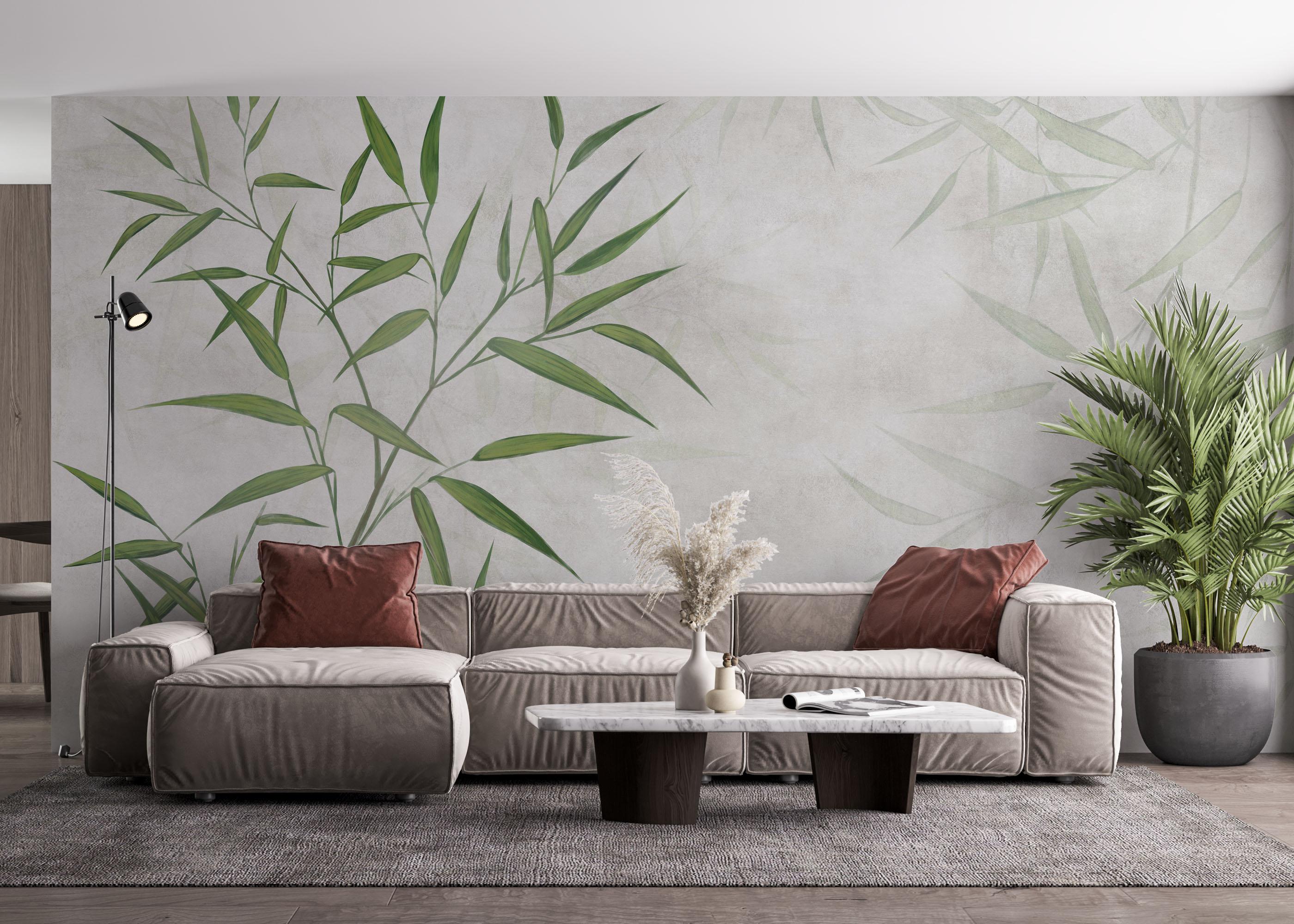 Fototapet Bamboo Leaf mockup 4