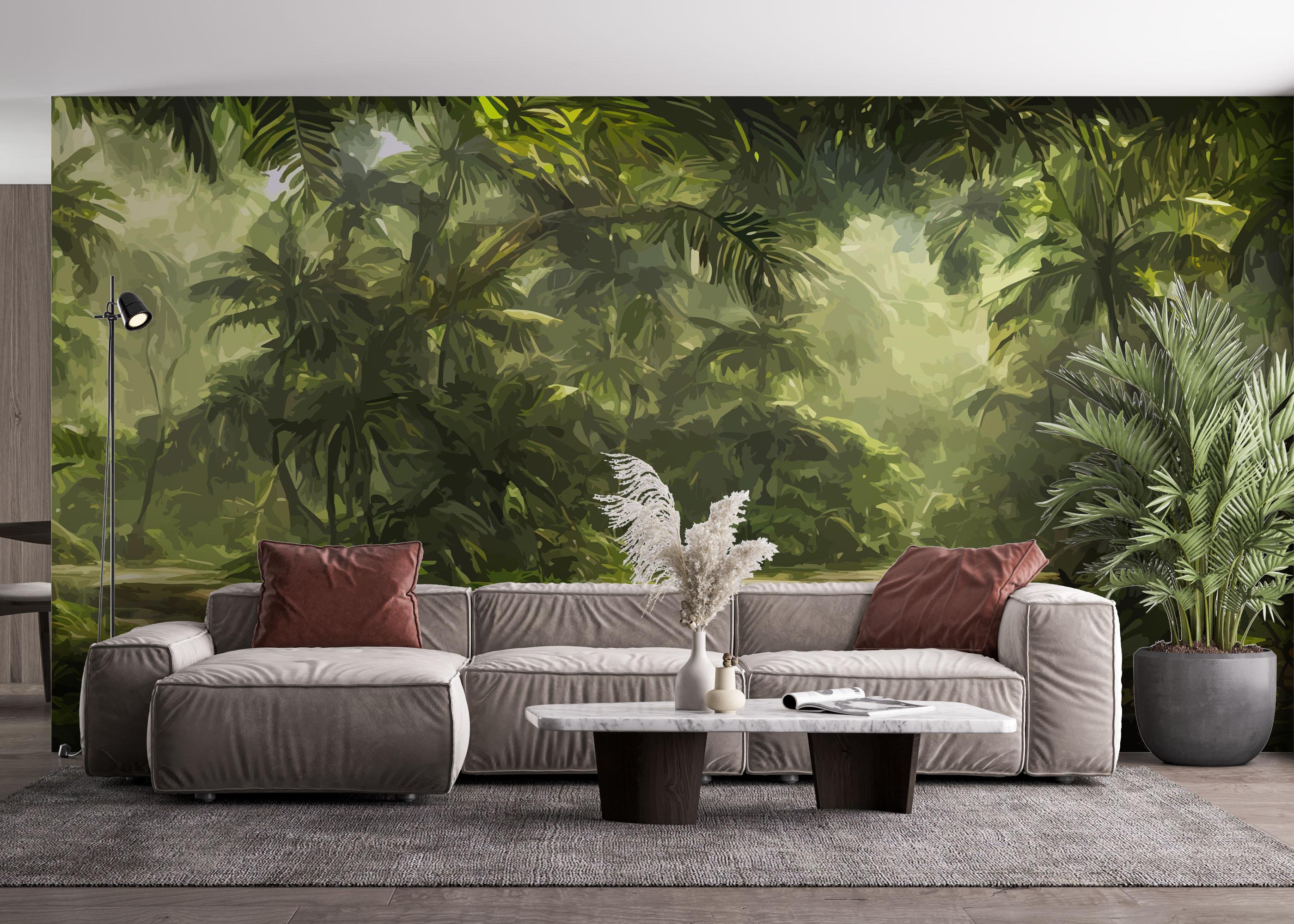 Fototapet Beautiful Jungle Light mockup 4
