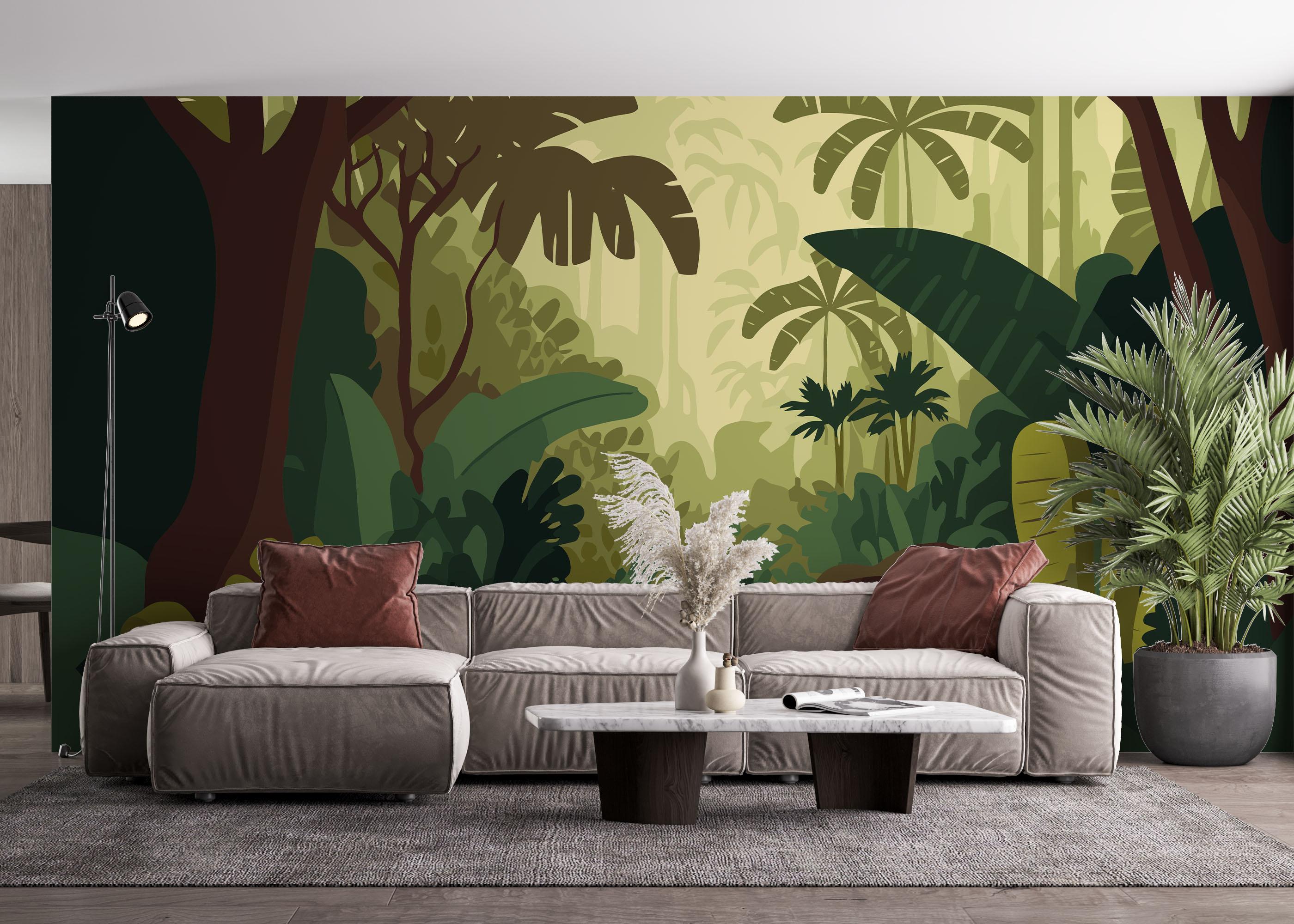 Fototapet Cartoon Pretty Jungle mockup 4