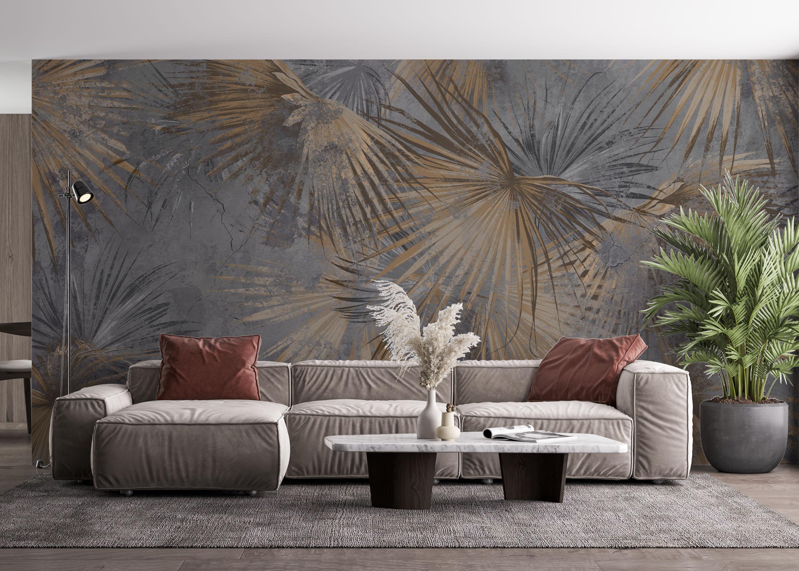 Fototapet Jungle Concrete mockup 4