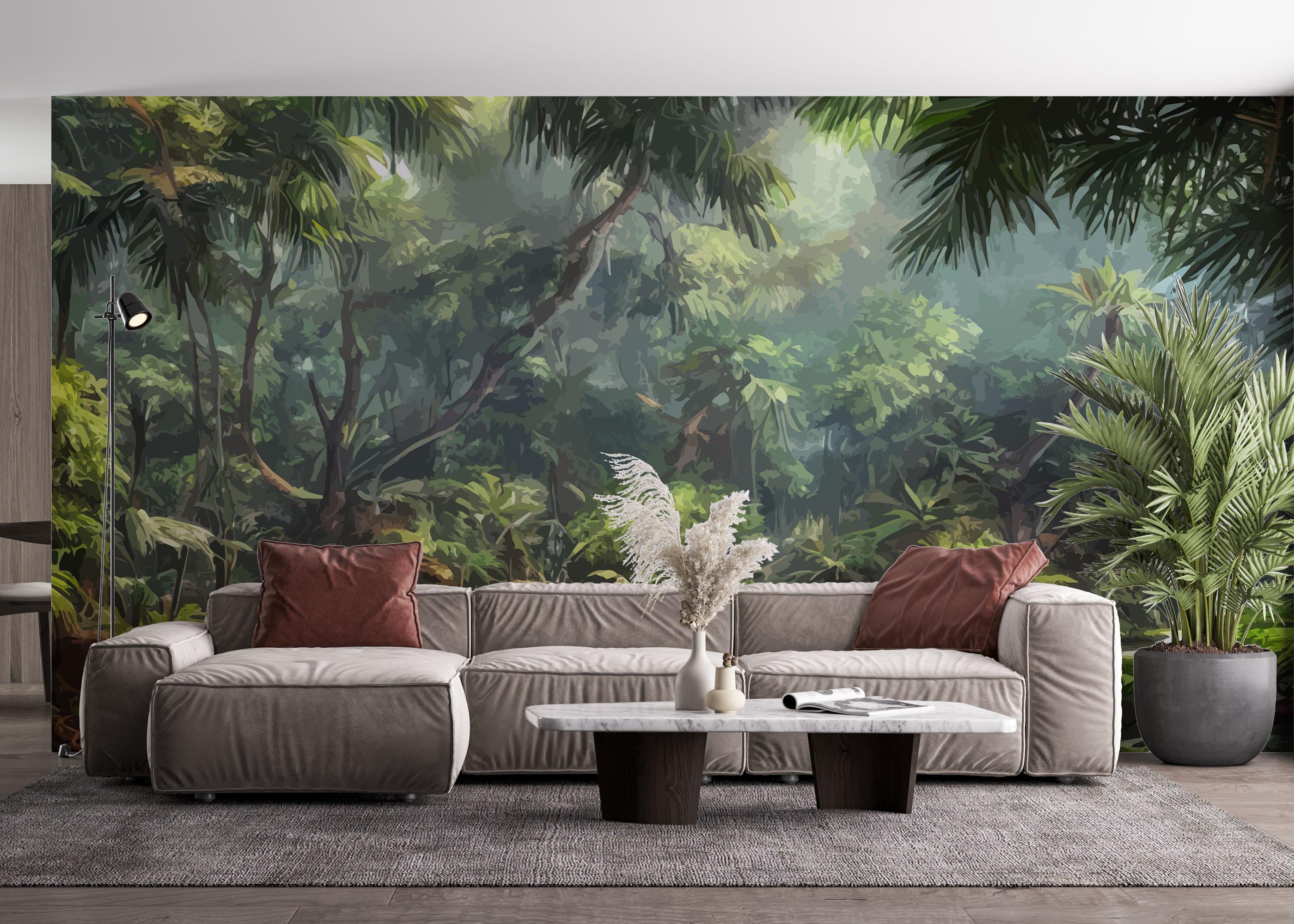 Fototapet Jungle Daylight View mockup 4