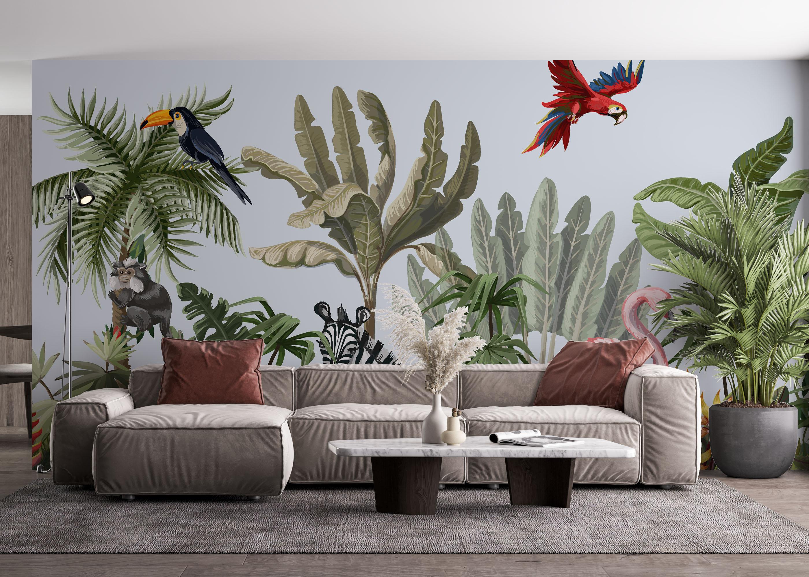 Fototapet Light Jungle Art mockup 4