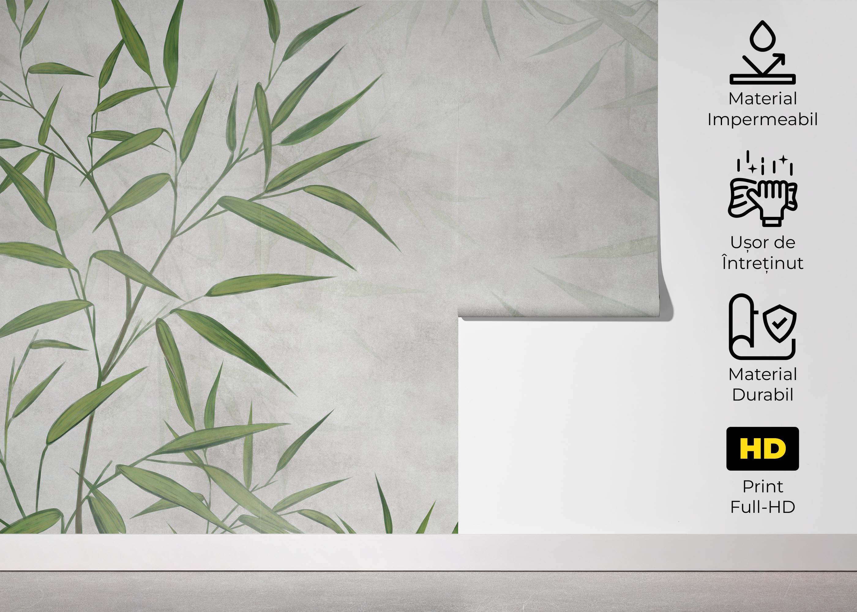 Fototapet Bamboo Leaf mockup 5