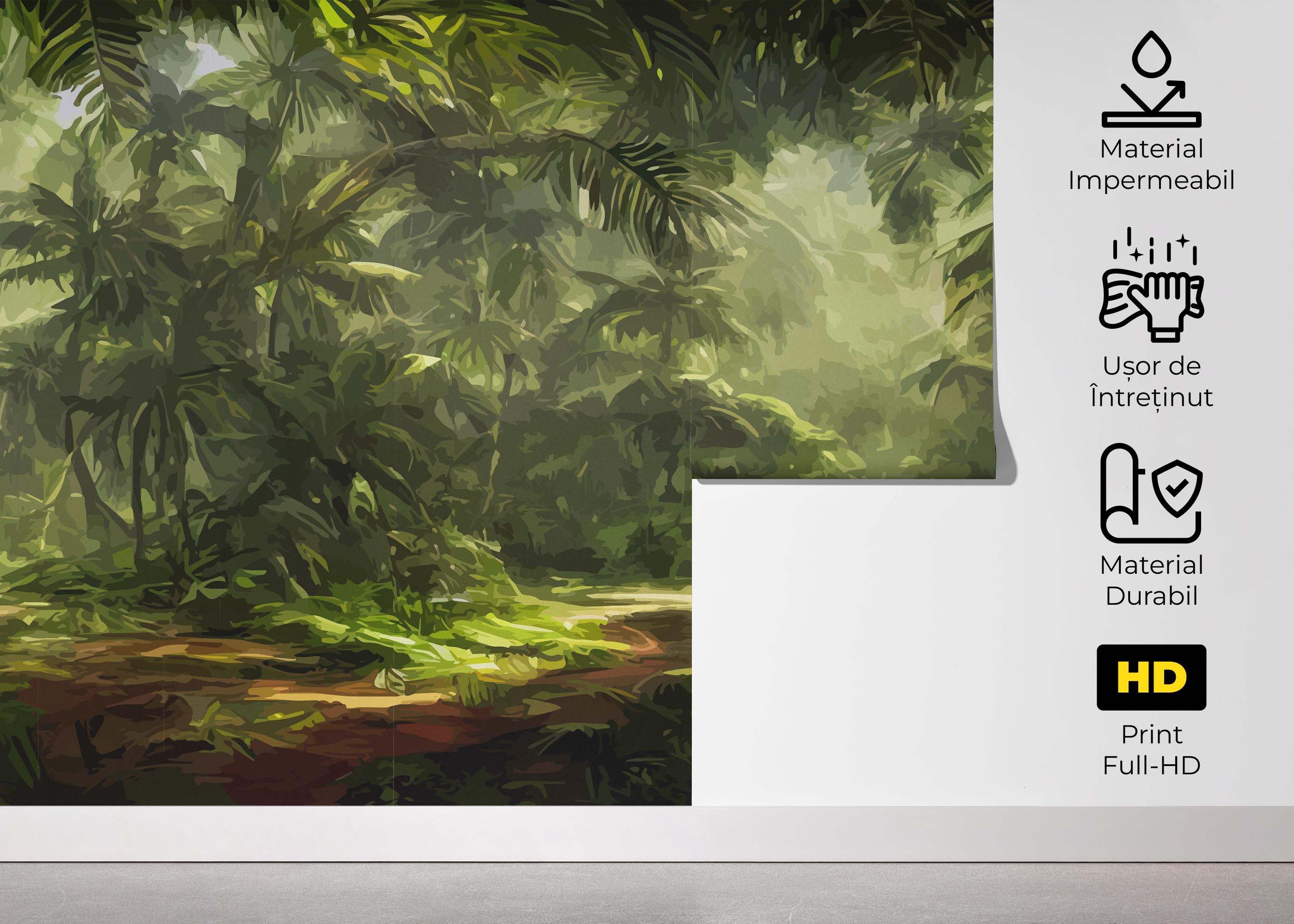 Fototapet Beautiful Jungle Light mockup 5