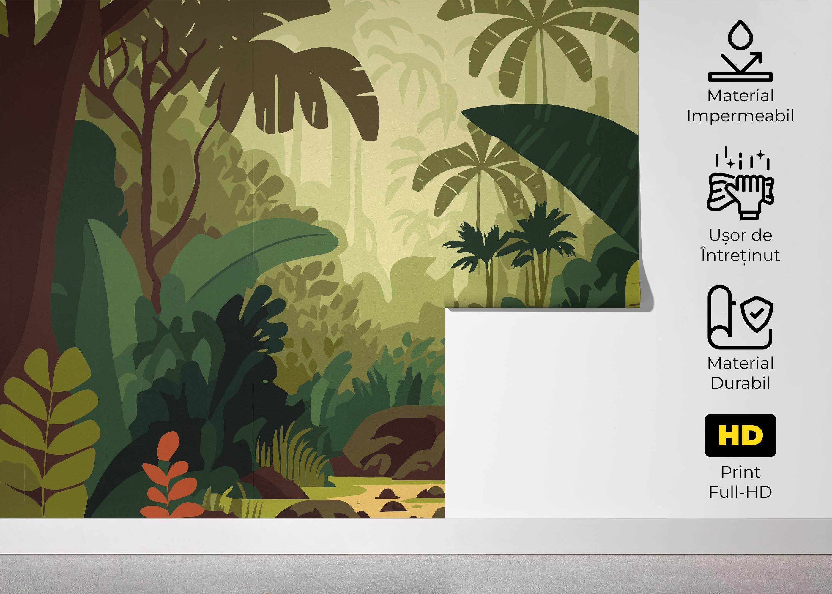 Fototapet Cartoon Pretty Jungle mockup 5