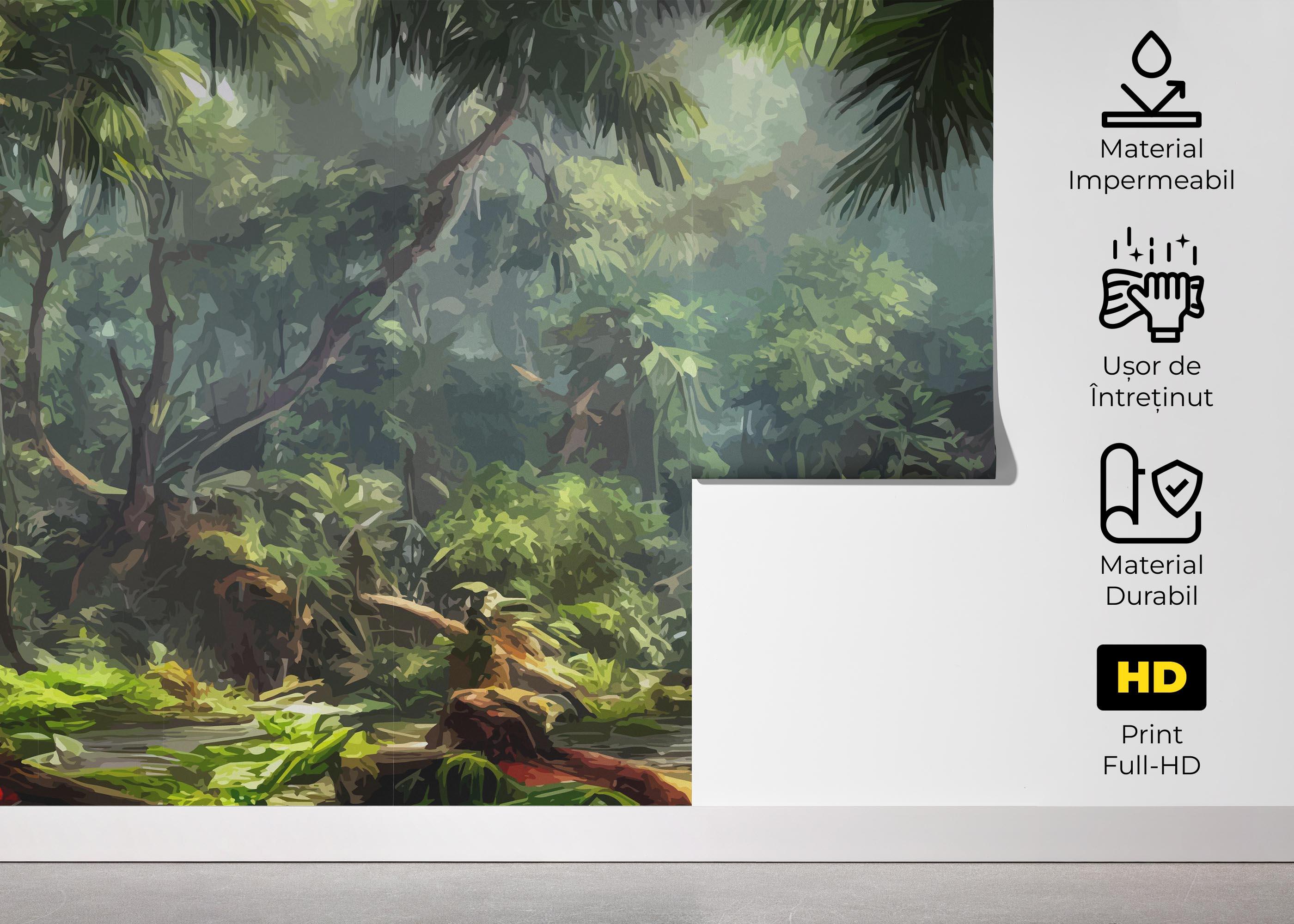 Fototapet Jungle Daylight View mockup 5