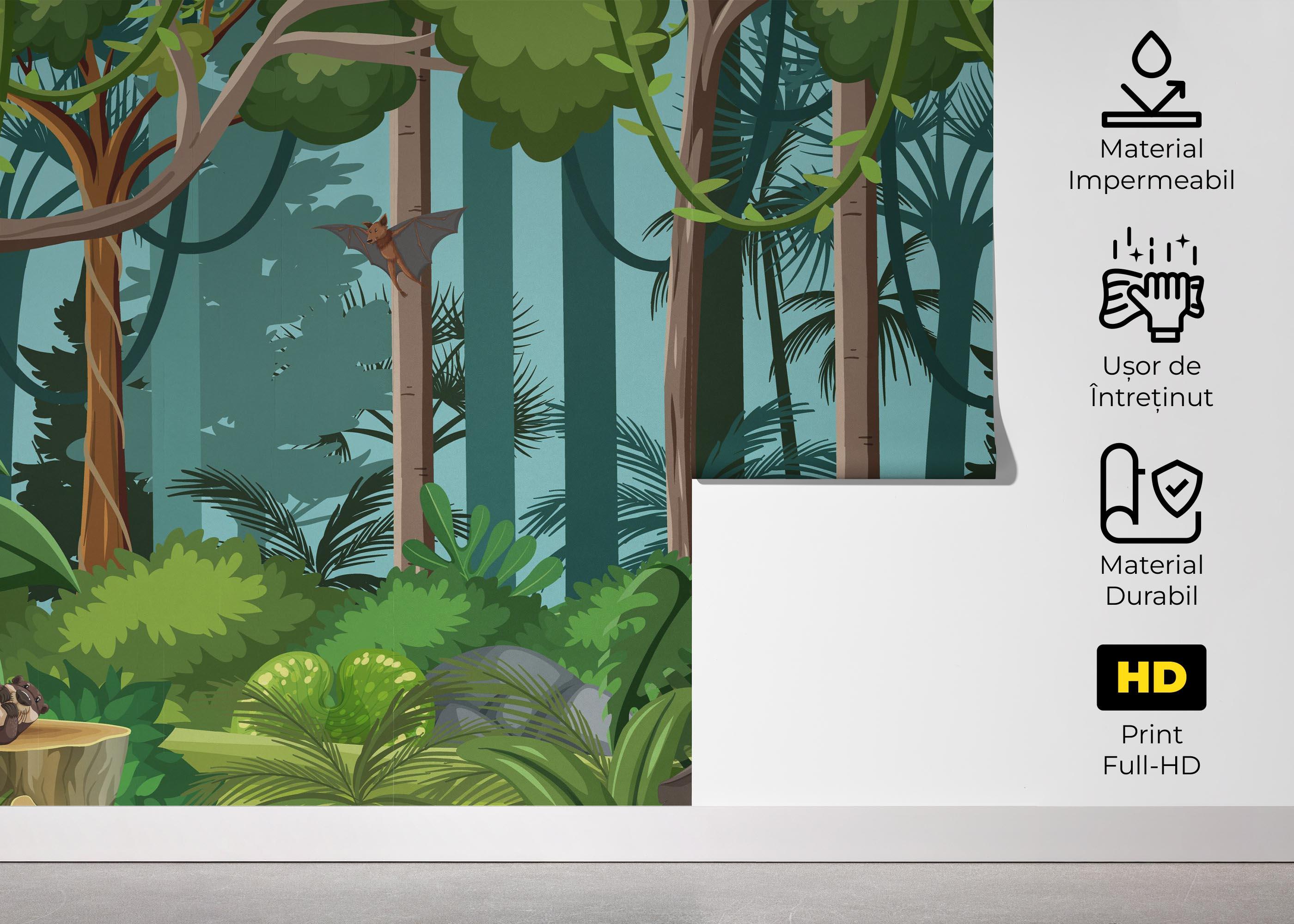 Fototapet Jungle Elephant Cartoon mockup 5