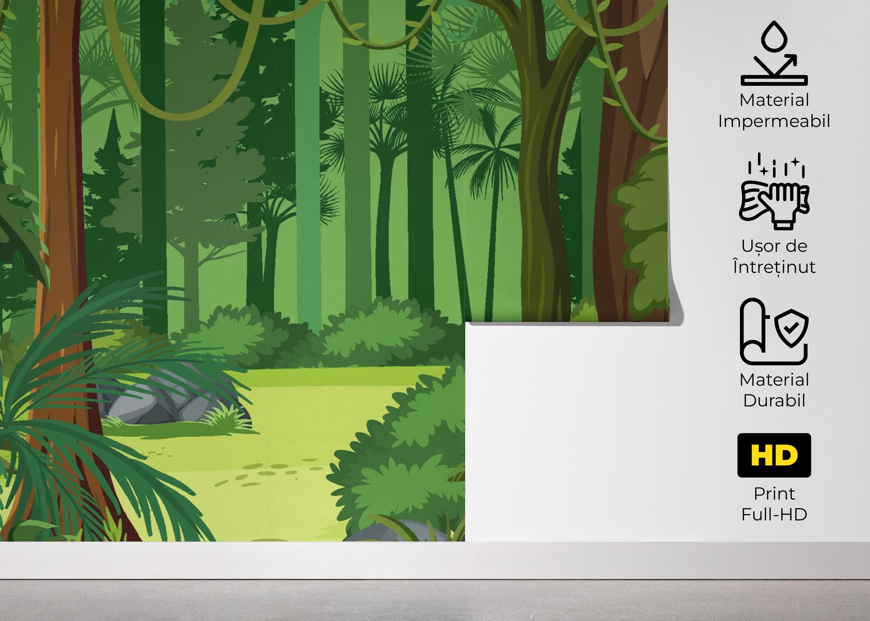 Fototapet Jungle Green Liana mockup 5