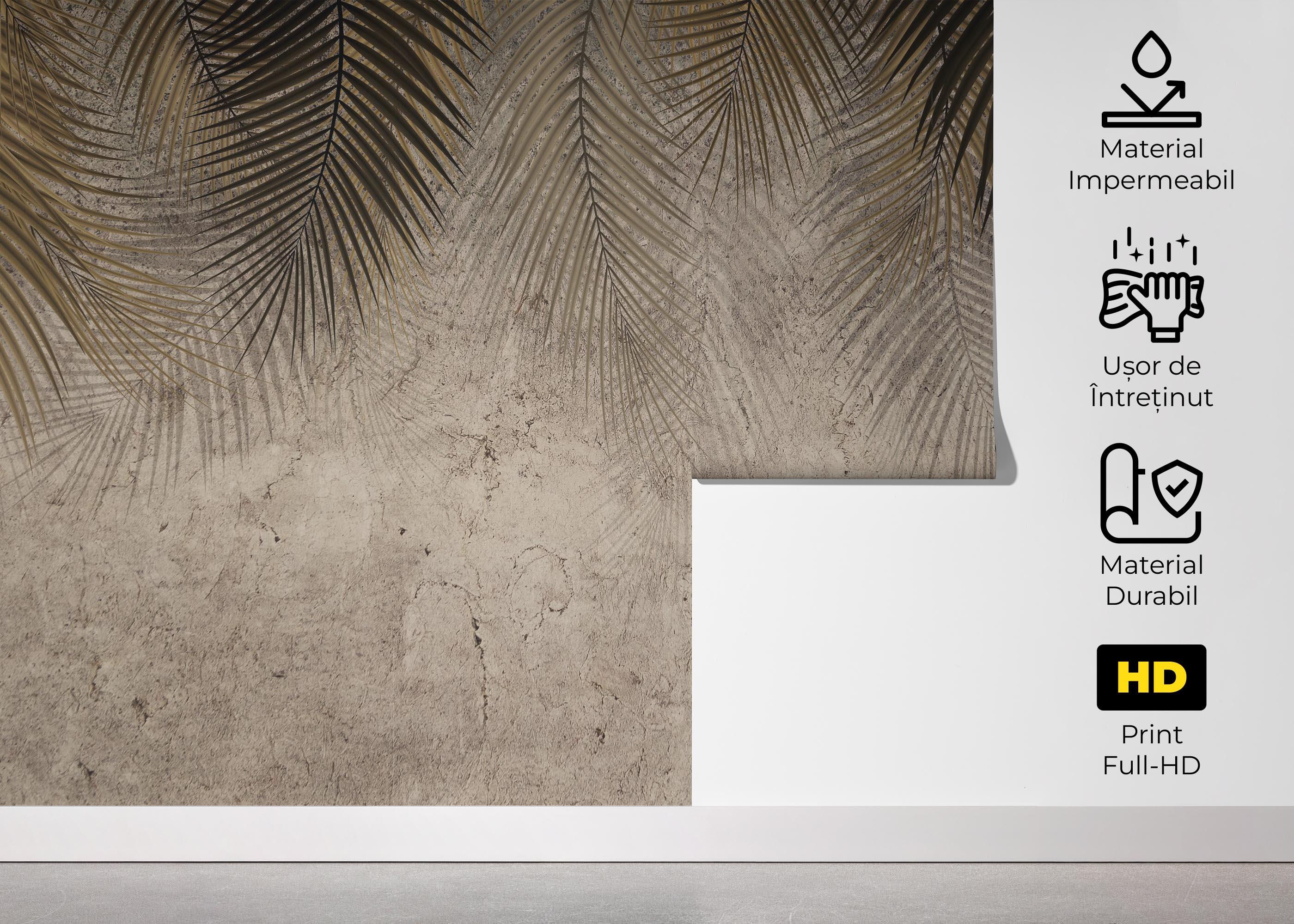 Fototapet Thin Brown Leaves mockup 5