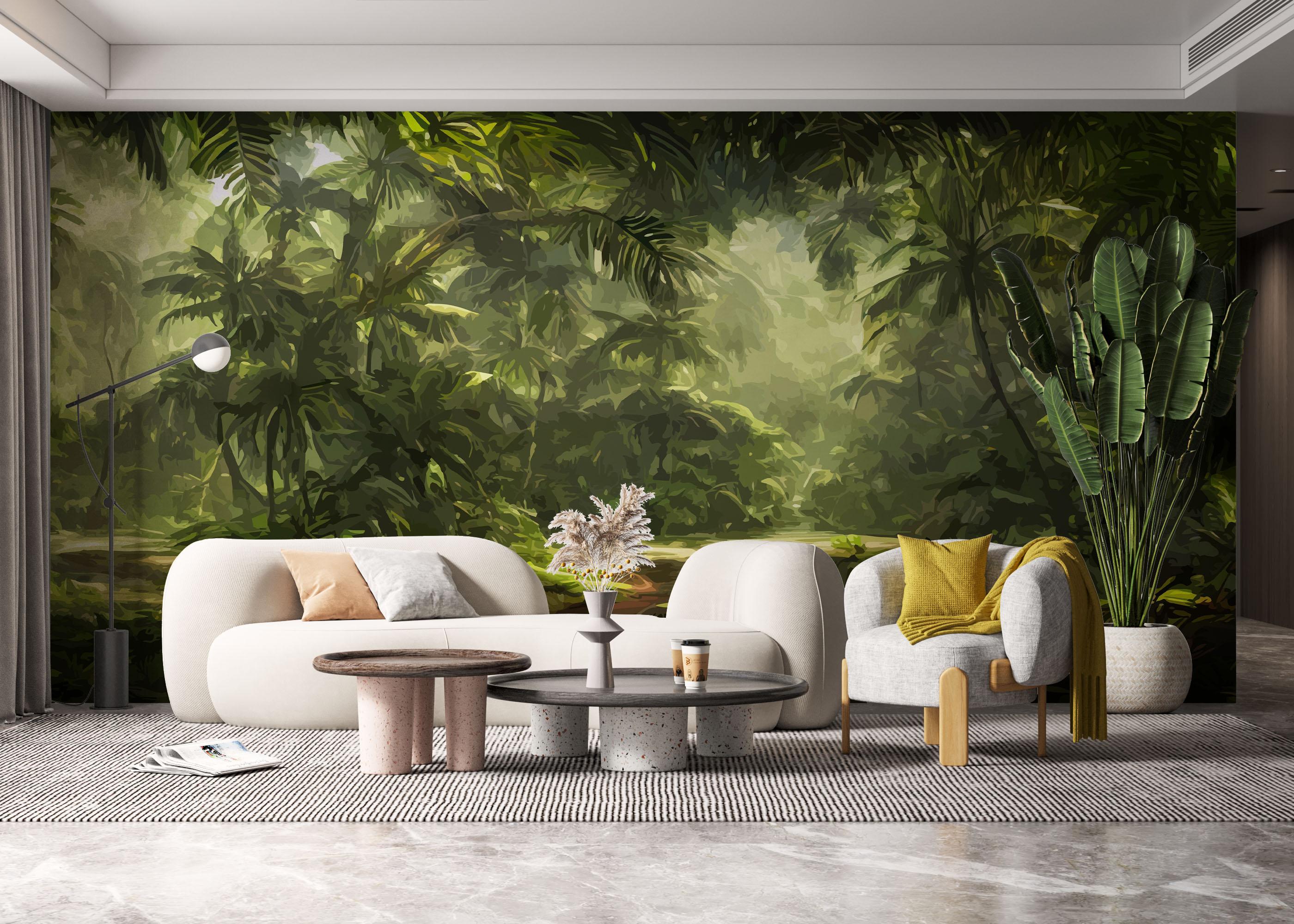 Fototapet Beautiful Jungle Light mockup 6