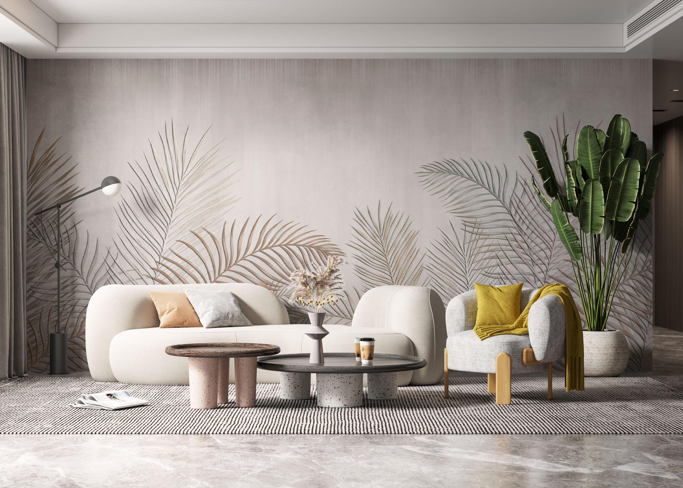 Fototapet Delicate Leaves mockup 6