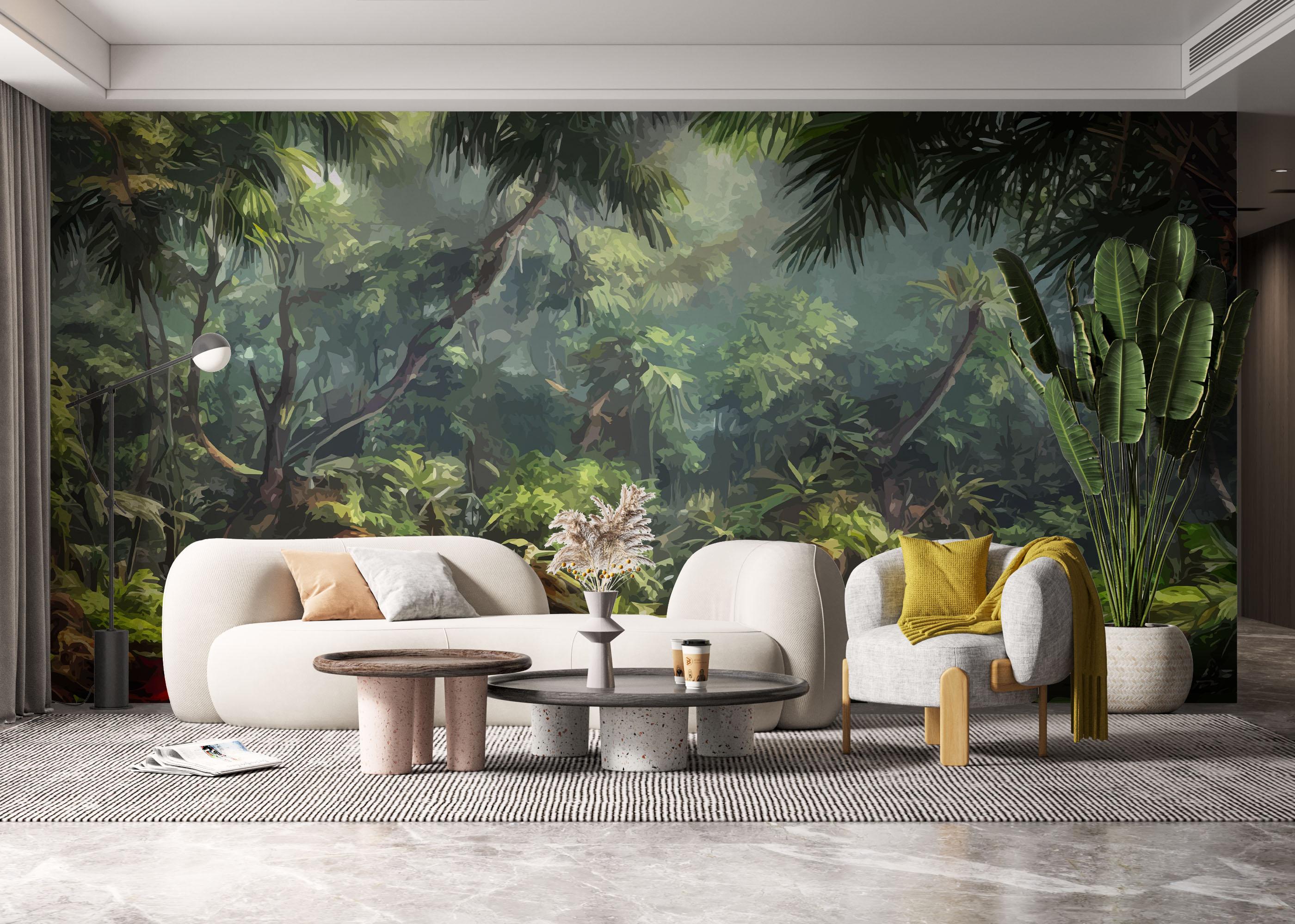 Fototapet Jungle Daylight View mockup 6