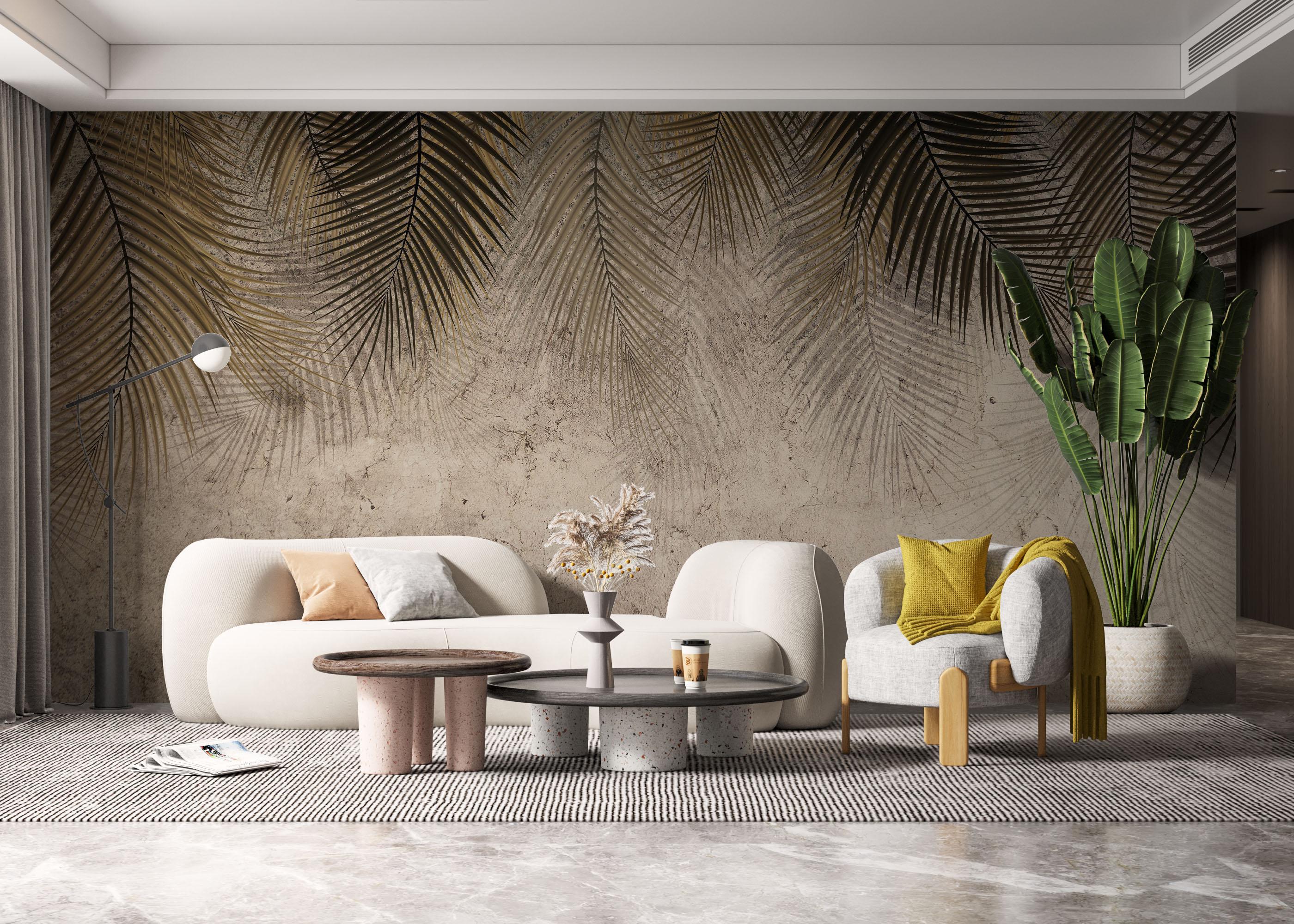 Fototapet Thin Brown Leaves mockup 6