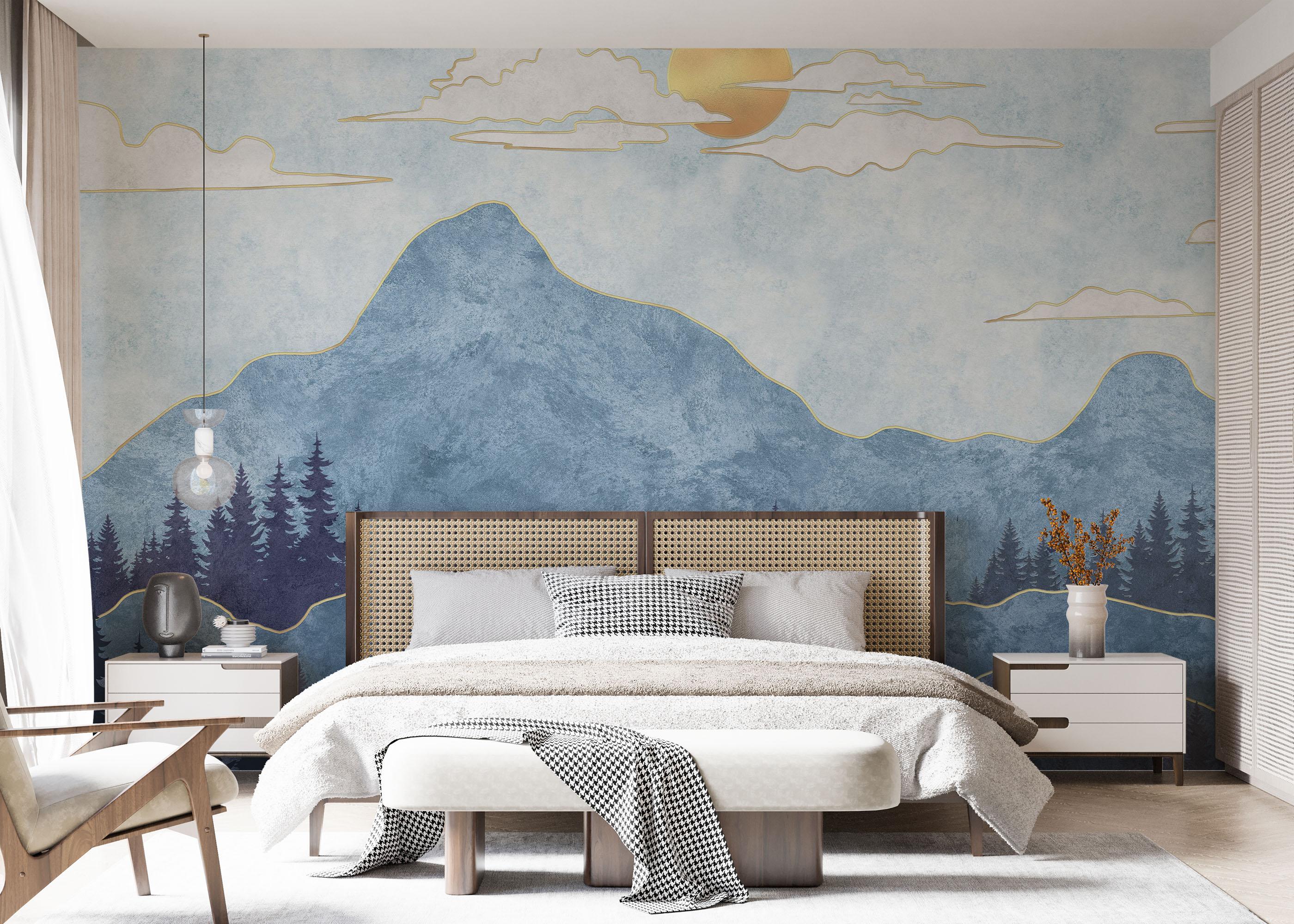 Fototapet Blue Landscape mockup 7