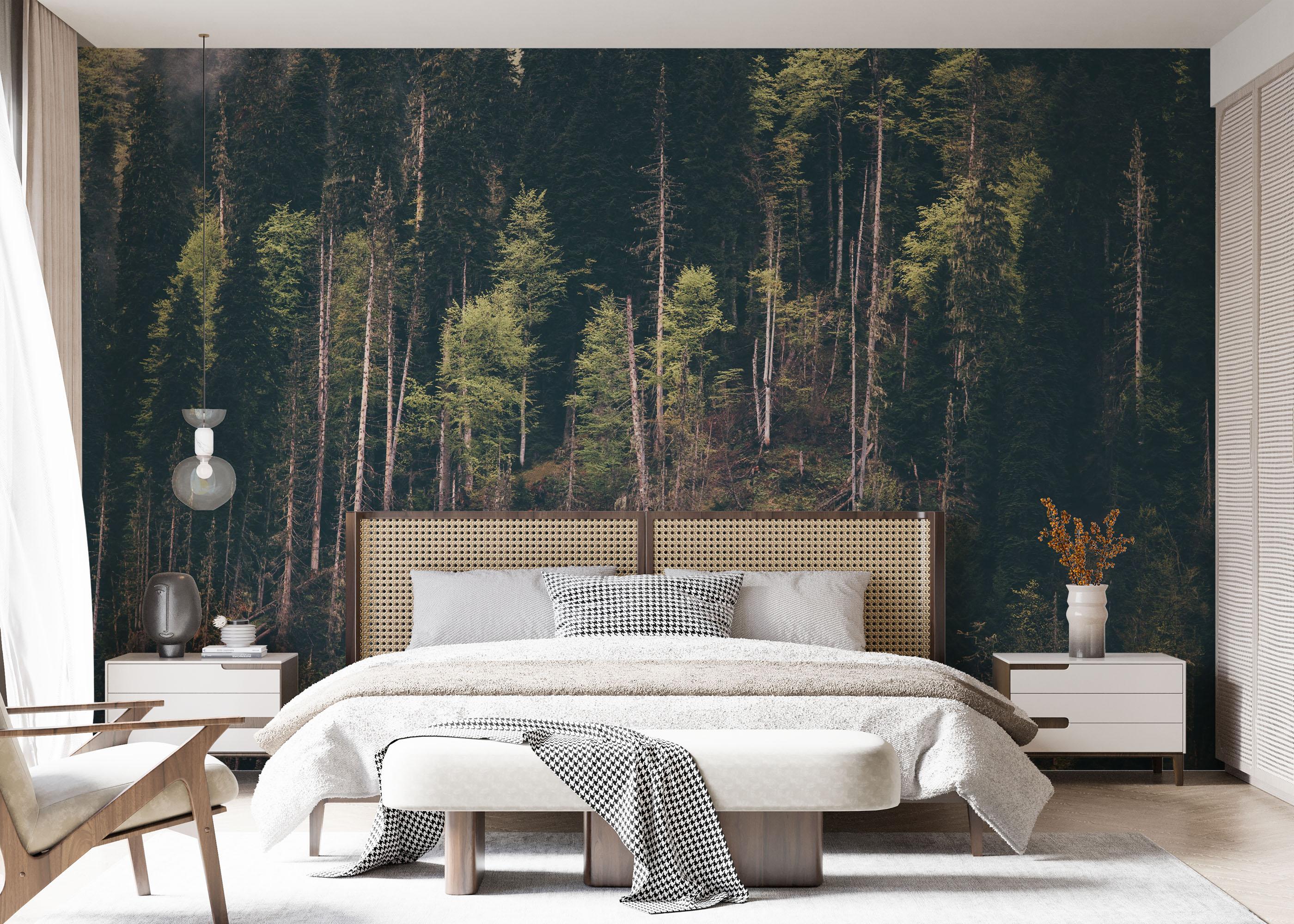 Fototapet Dark Mountain Forests mockup 7