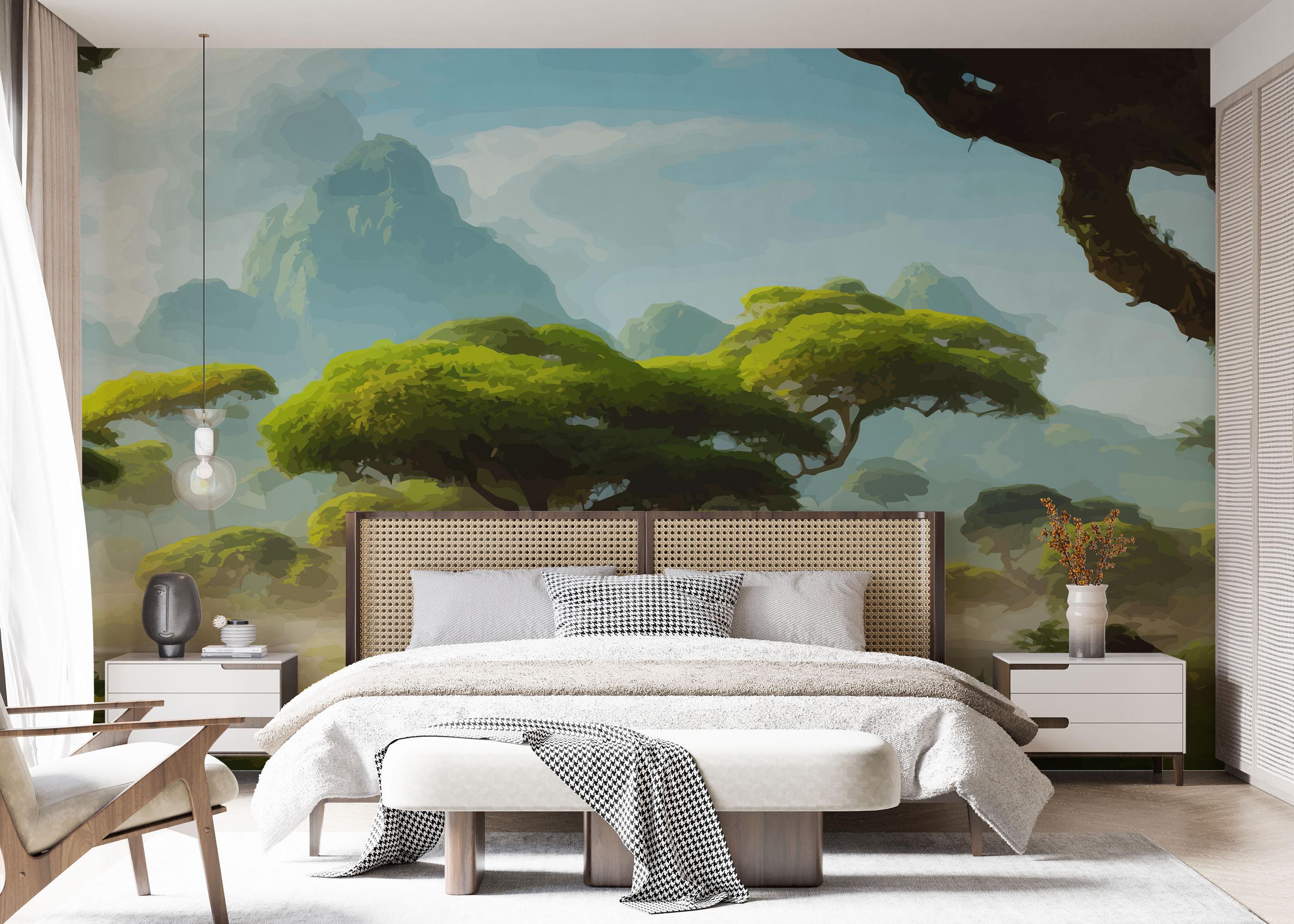 Fototapet Daylight Tree Forest mockup 7