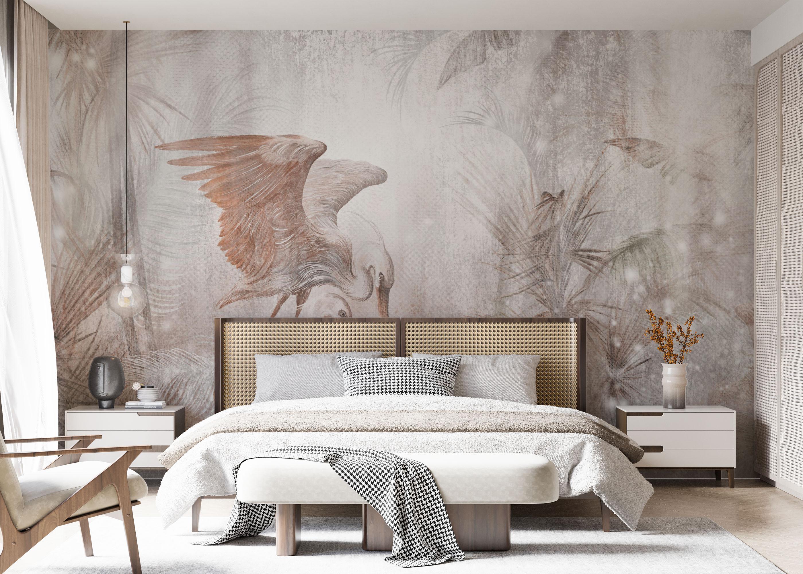 Fototapet Dreamy Pelicans mockup 7