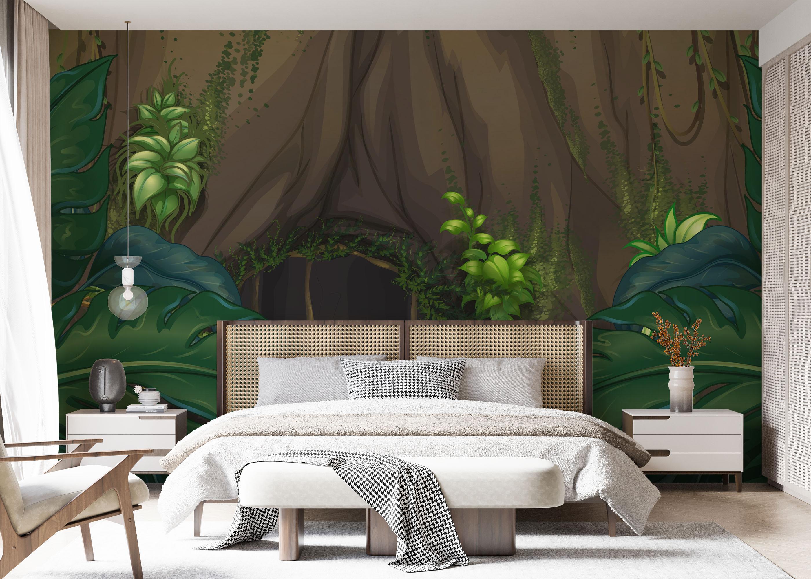 Fototapet Forest Water Cartoon mockup 7