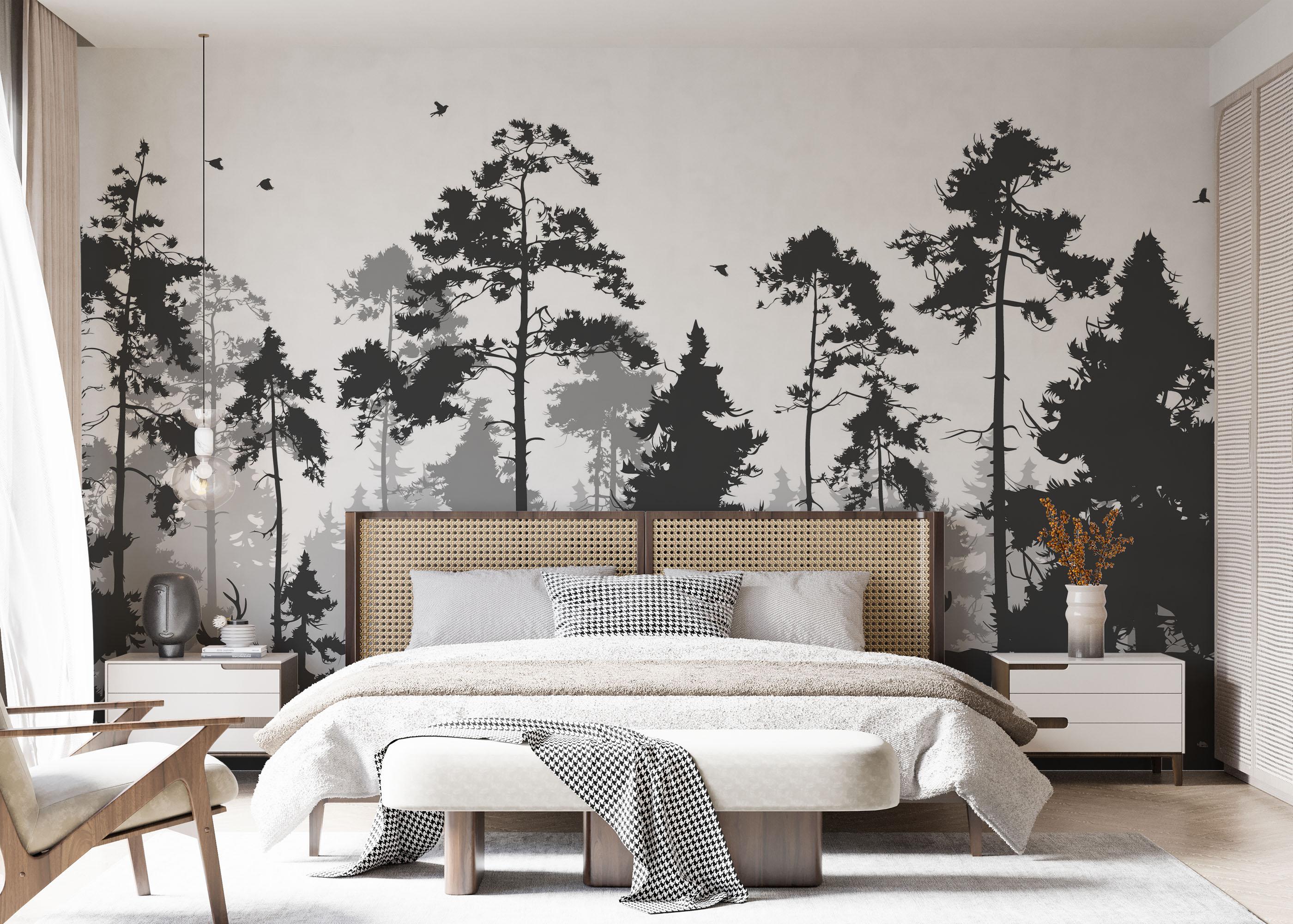 Fototapet Grey Forest Deer mockup 7