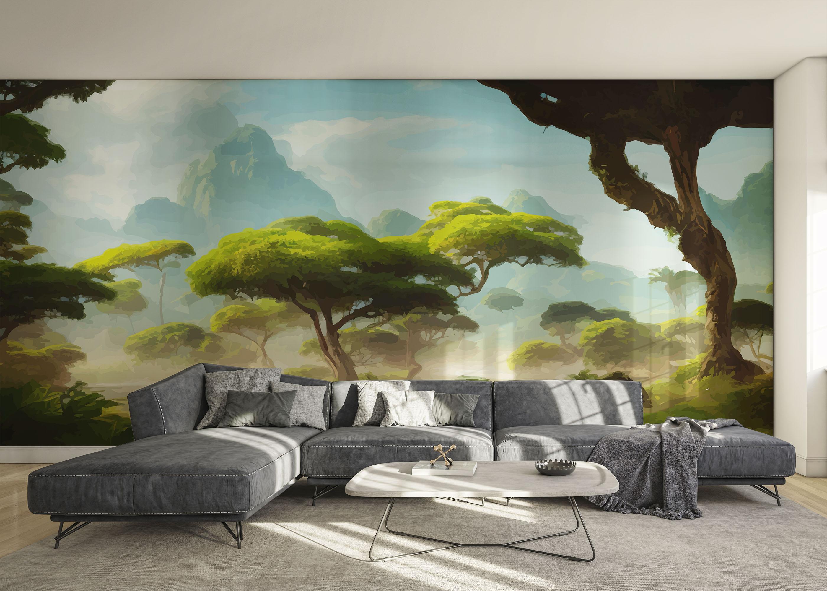 Fototapet Daylight Tree Forest mockup 0