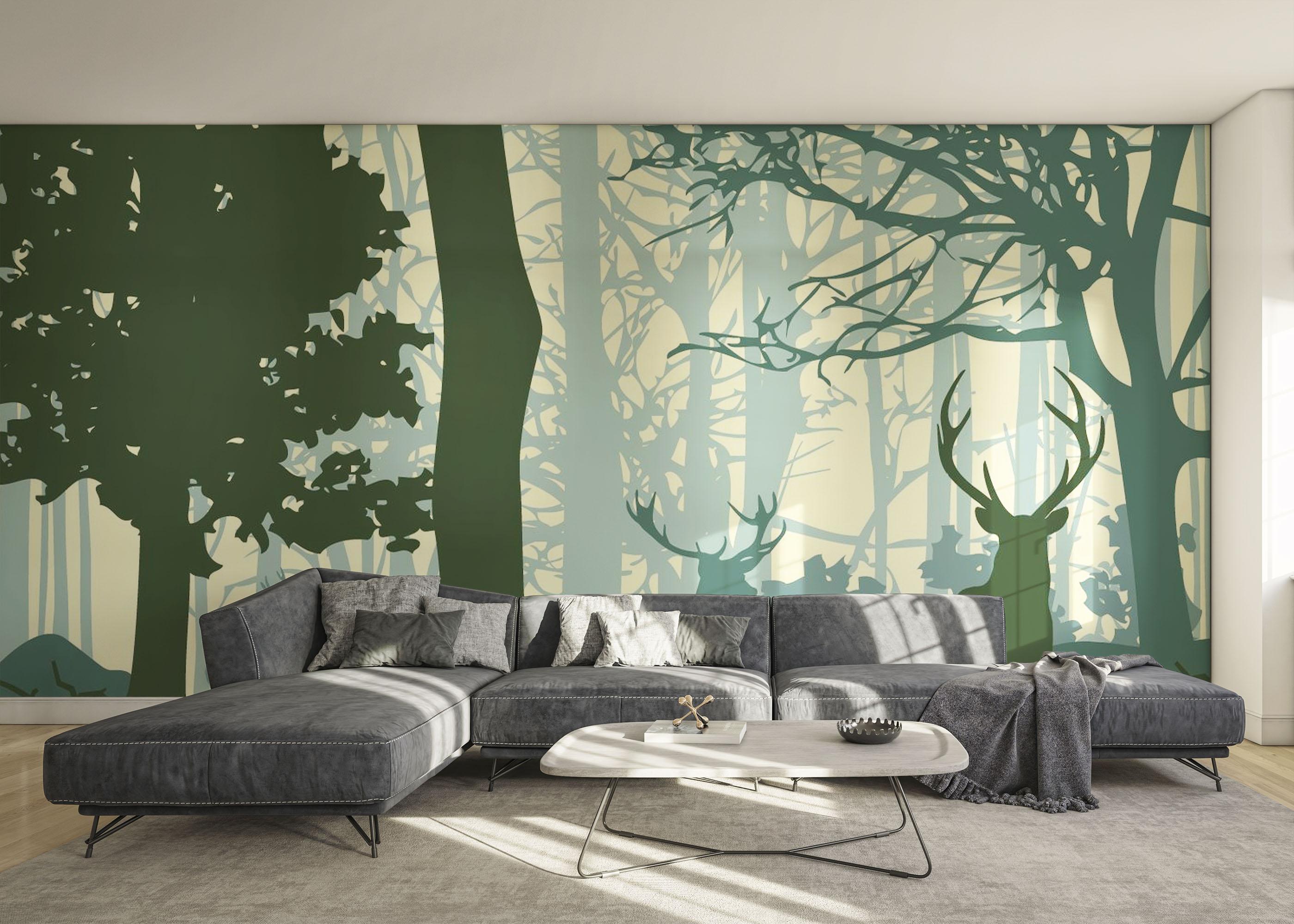 Fototapet Deer Forest mockup 0