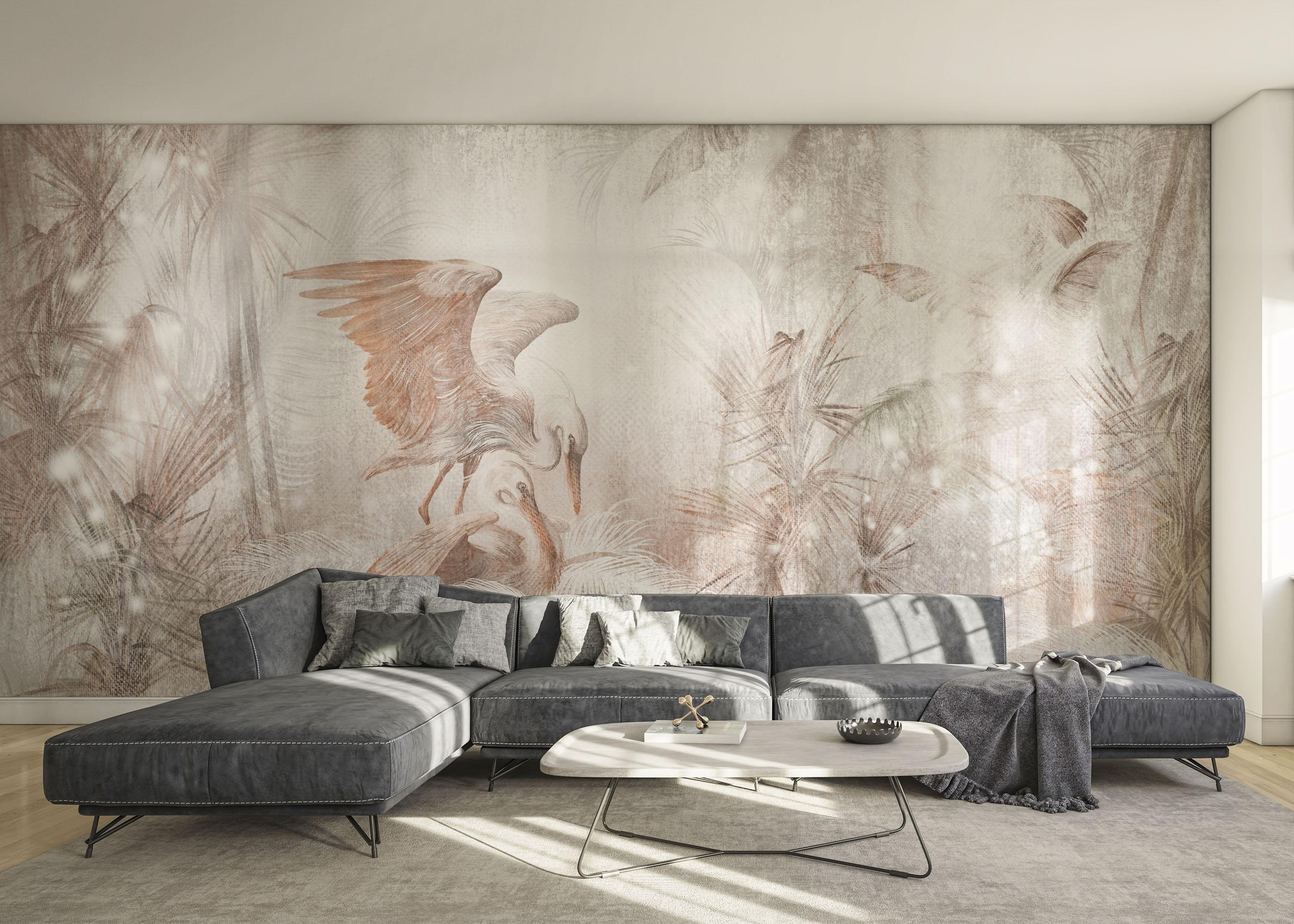 Fototapet Dreamy Pelicans mockup 0