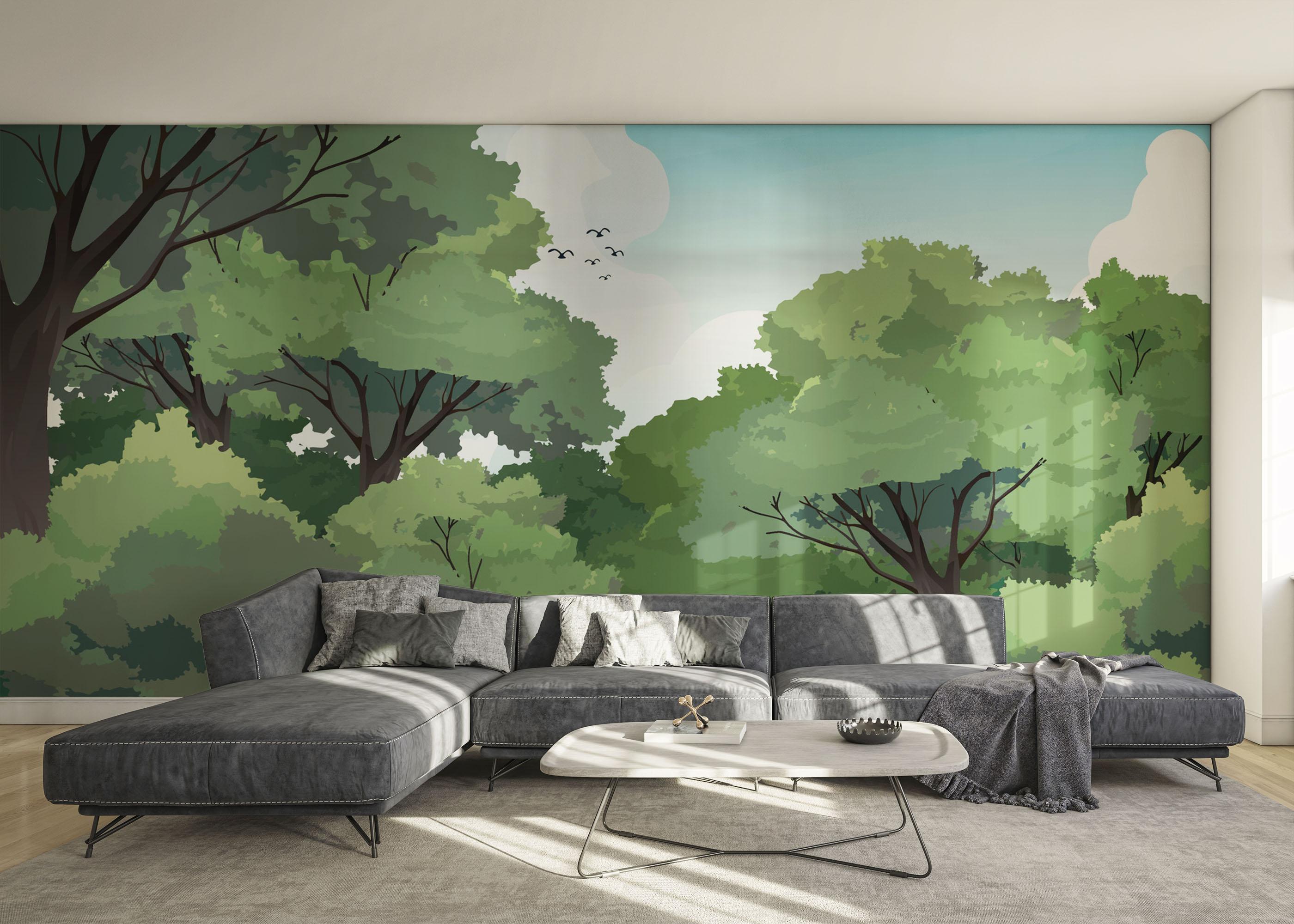 Fototapet Full Forest Tree mockup 0