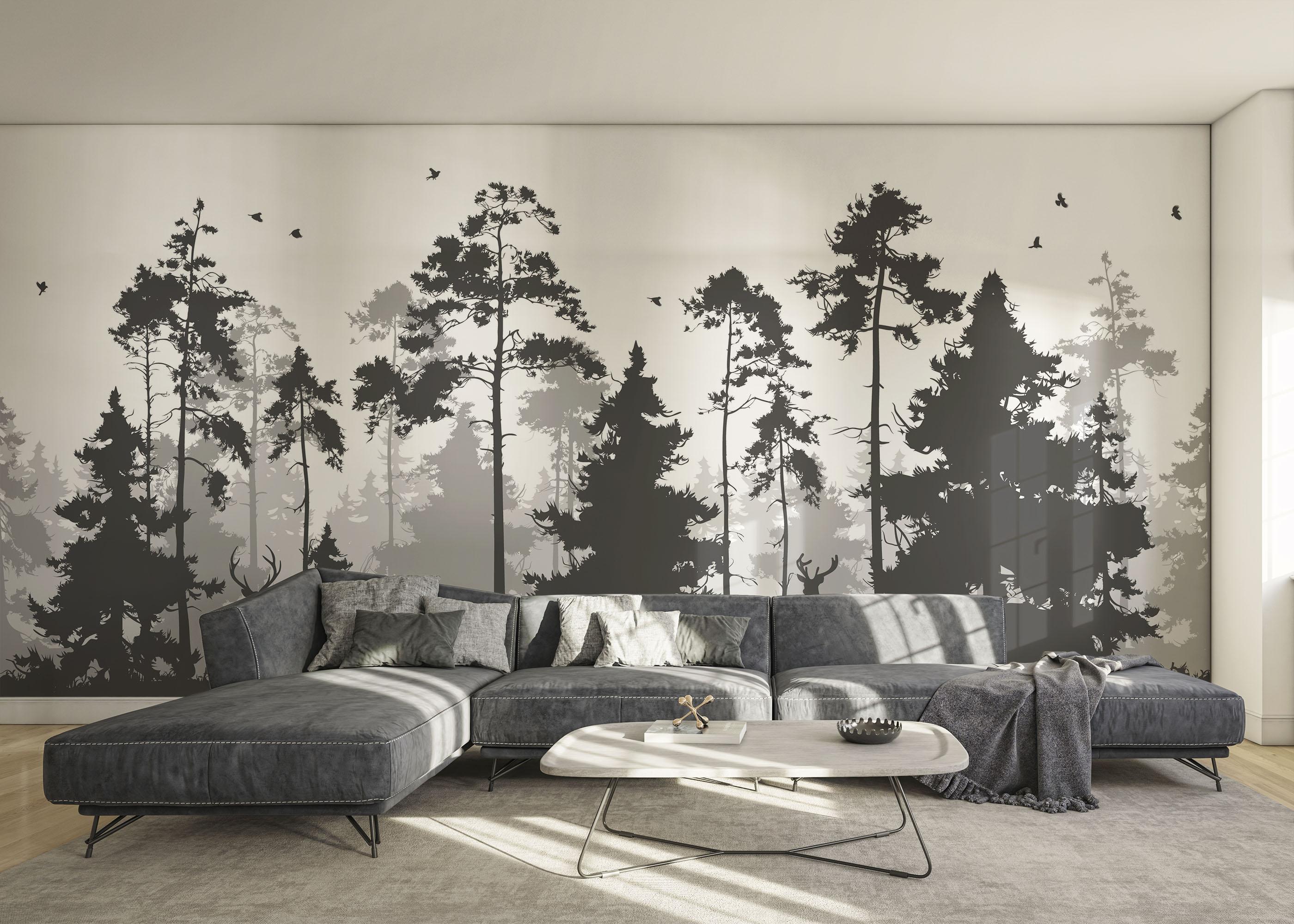 Fototapet Grey Forest Deer mockup 0