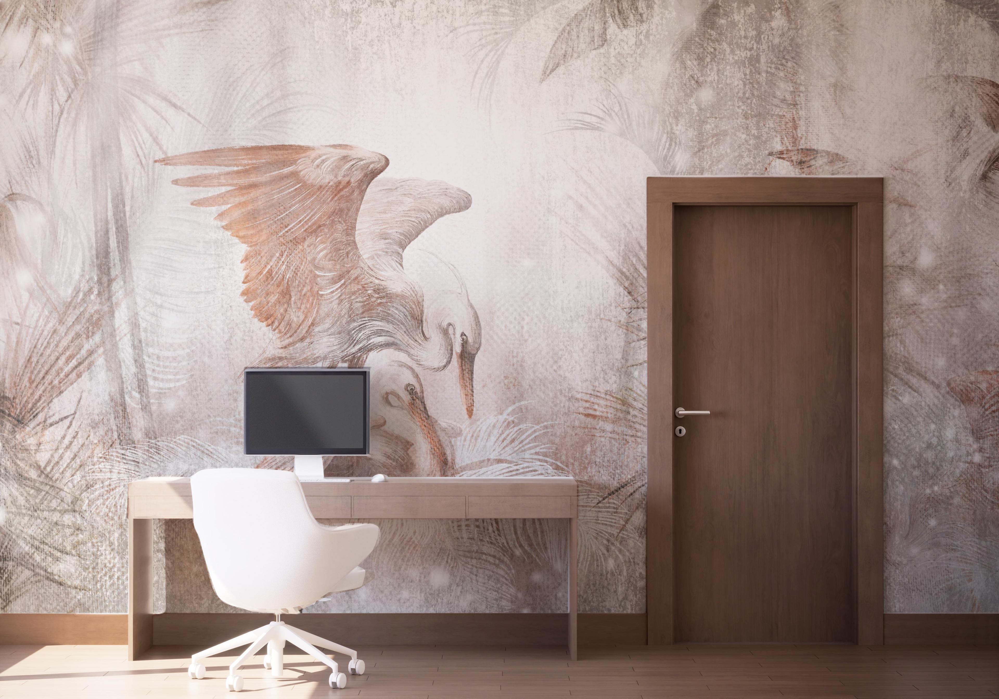 Fototapet Dreamy Pelicans mockup 1