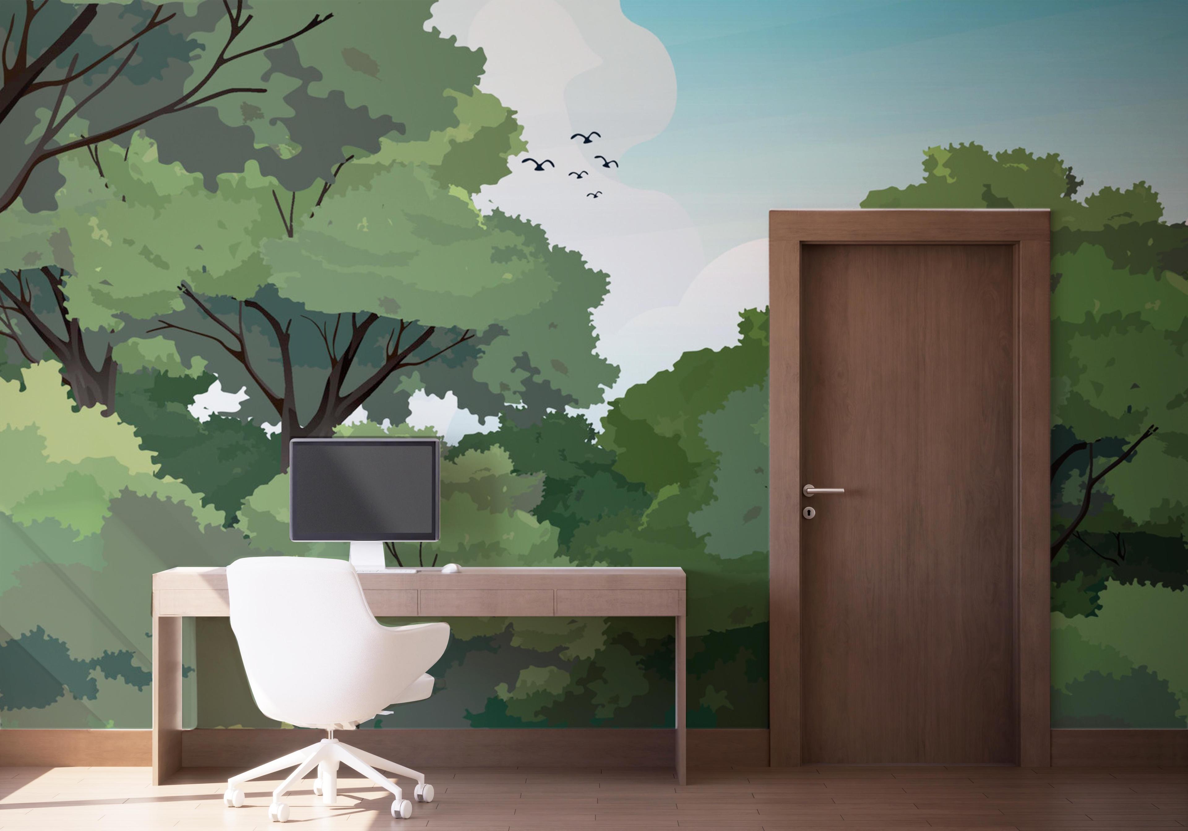 Fototapet Full Forest Tree mockup 1