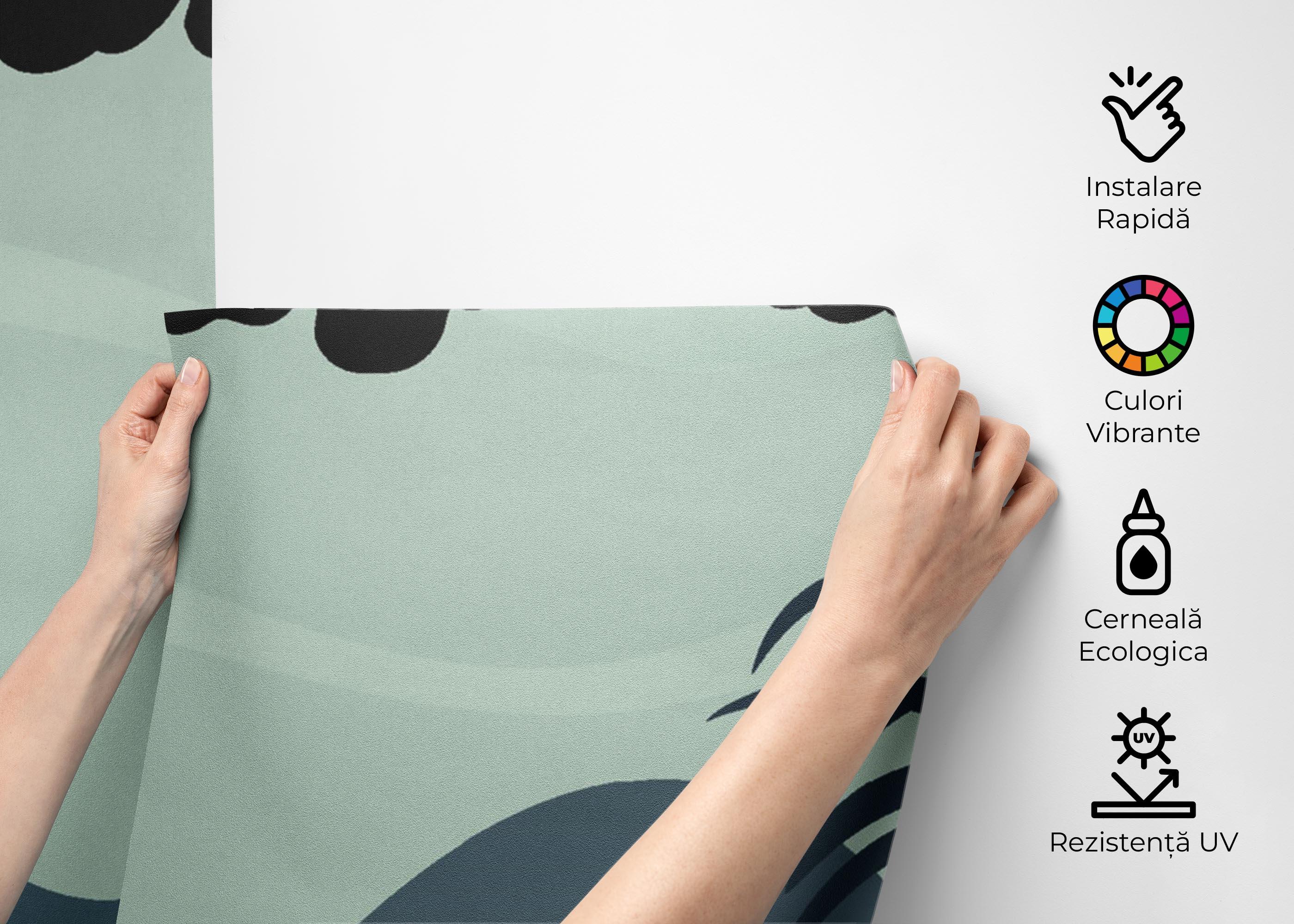 Fototapet Black Blue Forest mockup 2