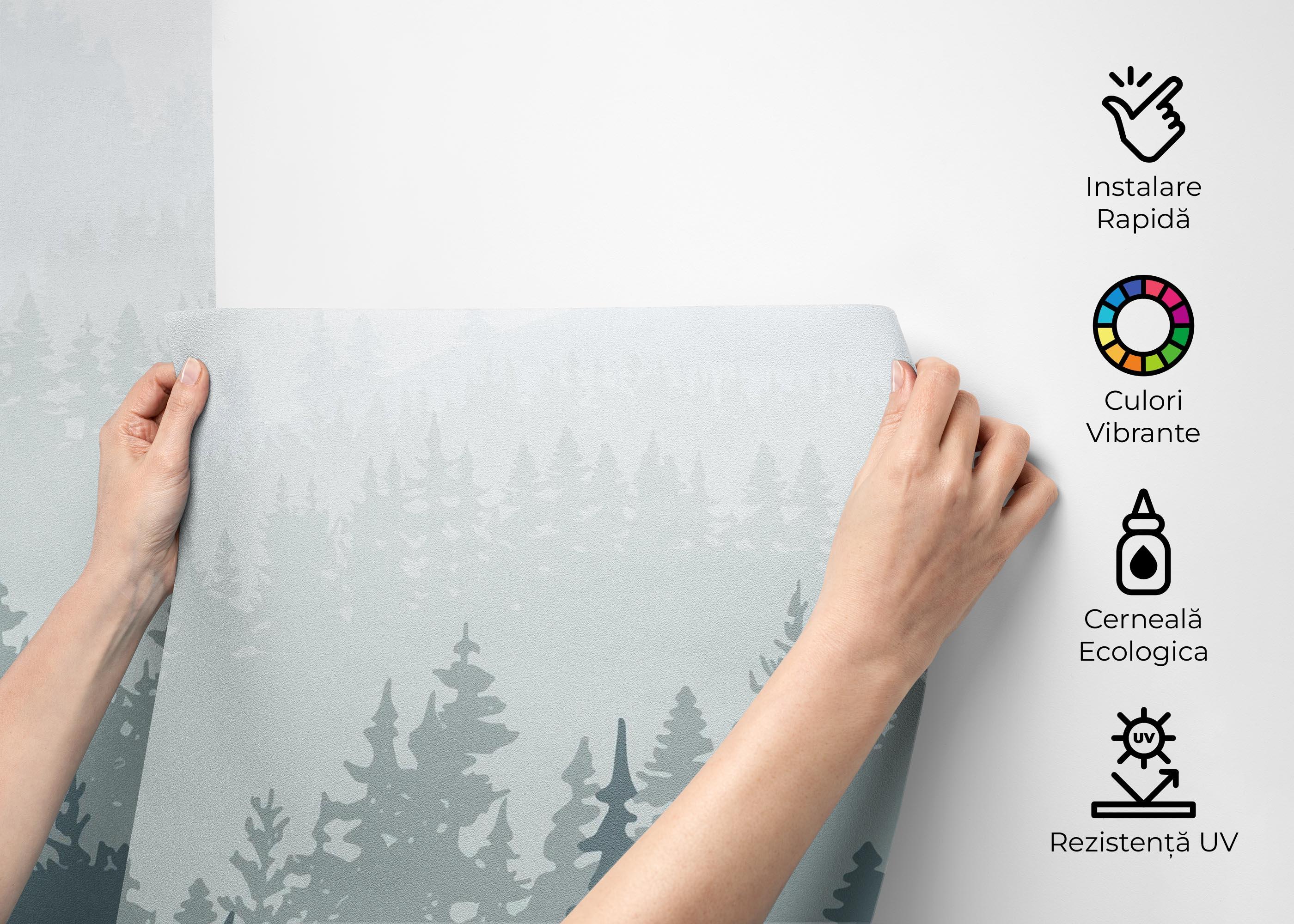 Fototapet Blue Forest Tree mockup 2