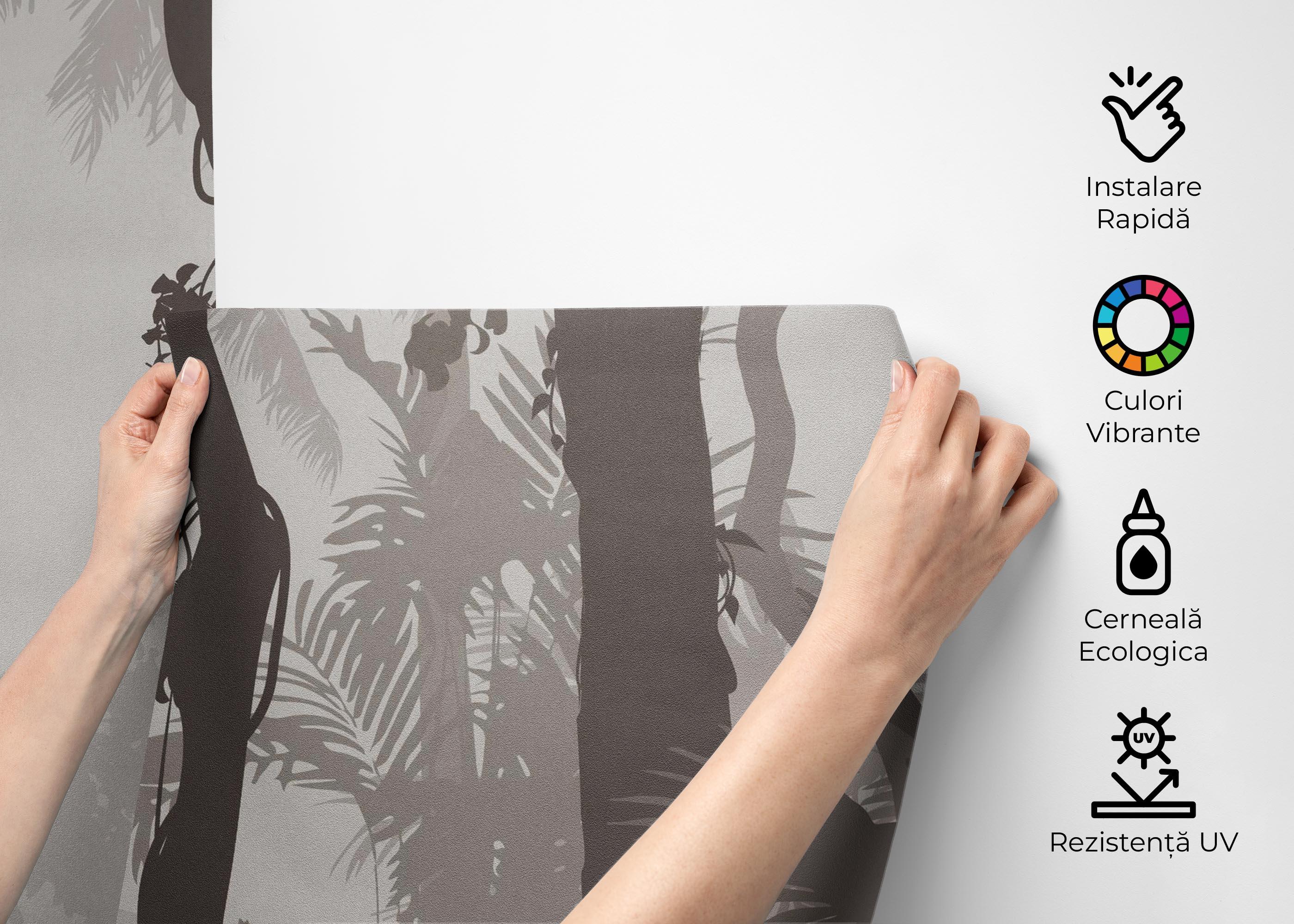 Fototapet Brown Foggy Forest mockup 2