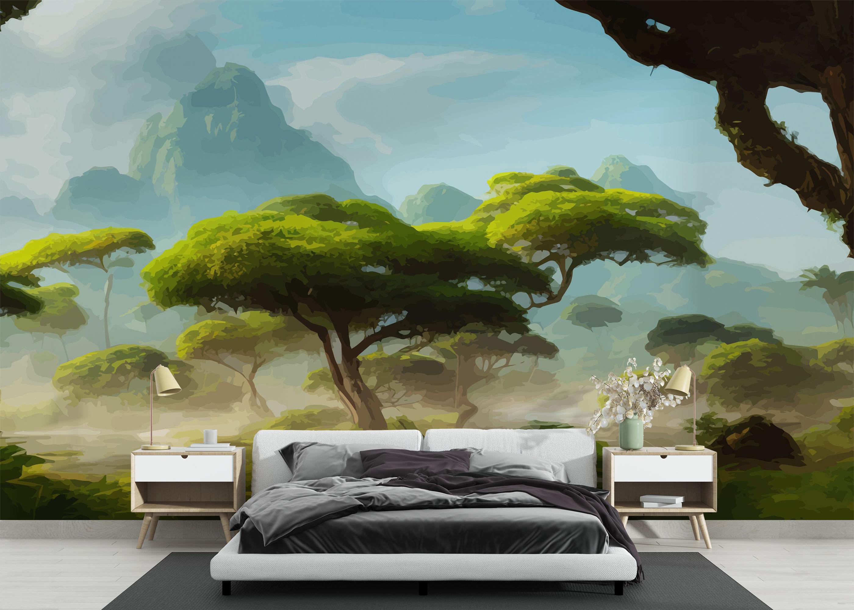 Fototapet Daylight Tree Forest mockup 3