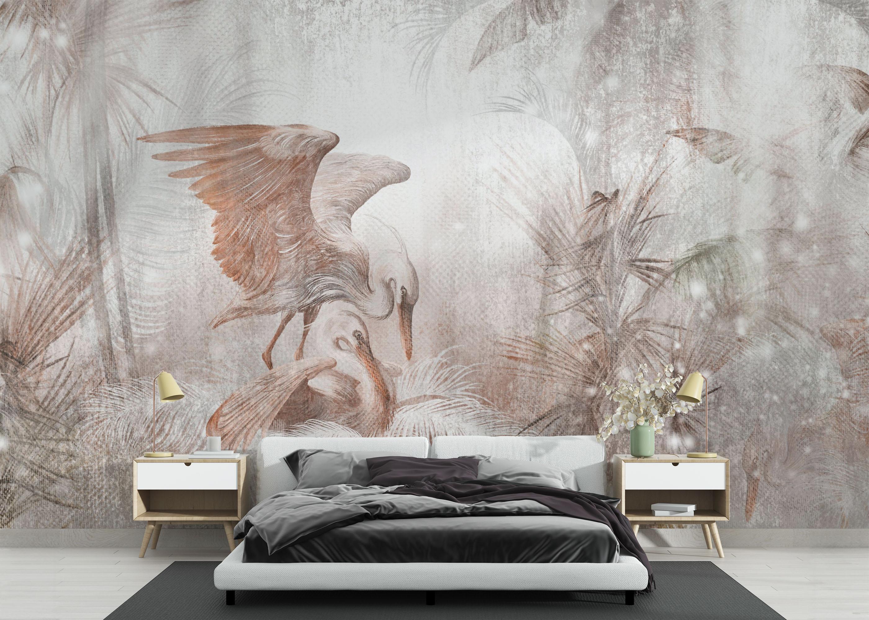 Fototapet Dreamy Pelicans mockup 3