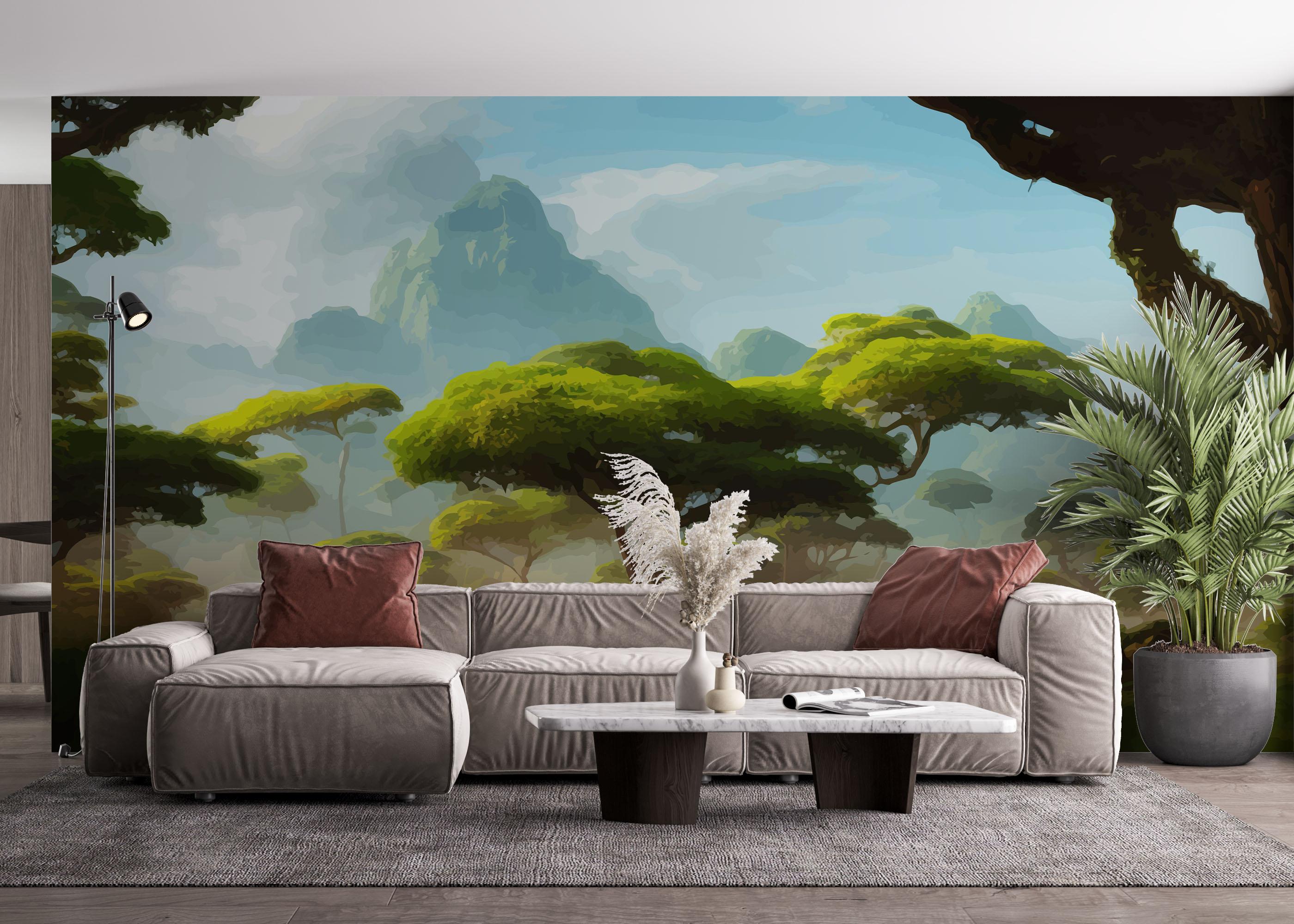 Fototapet Daylight Tree Forest mockup 4