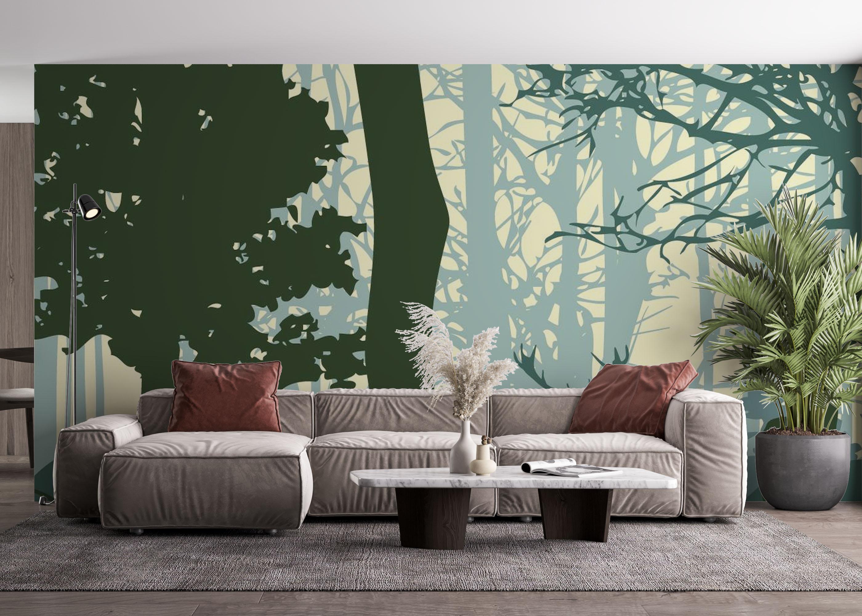 Fototapet Deer Forest mockup 4