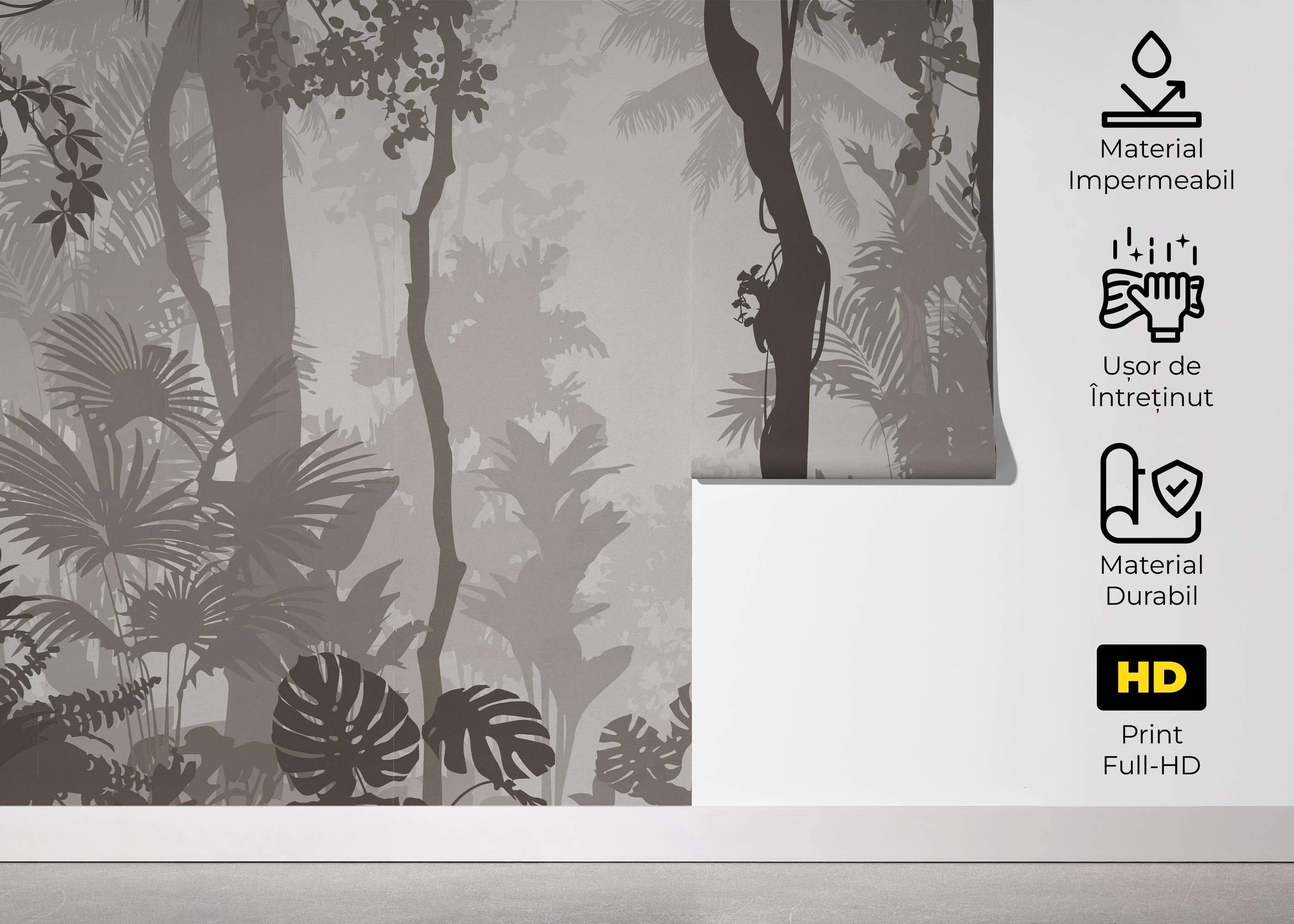 Fototapet Brown Foggy Forest mockup 5