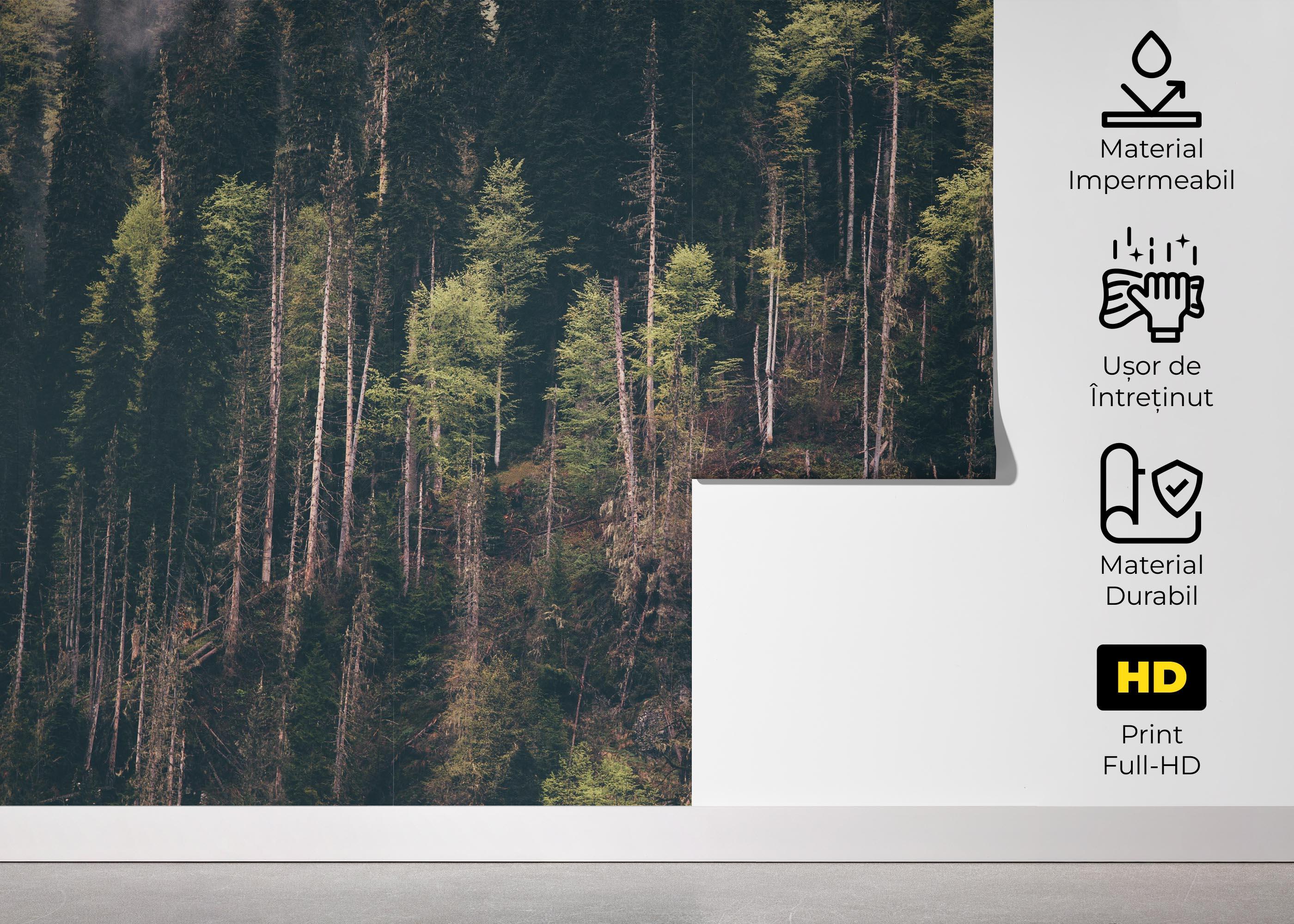 Fototapet Dark Mountain Forests mockup 5