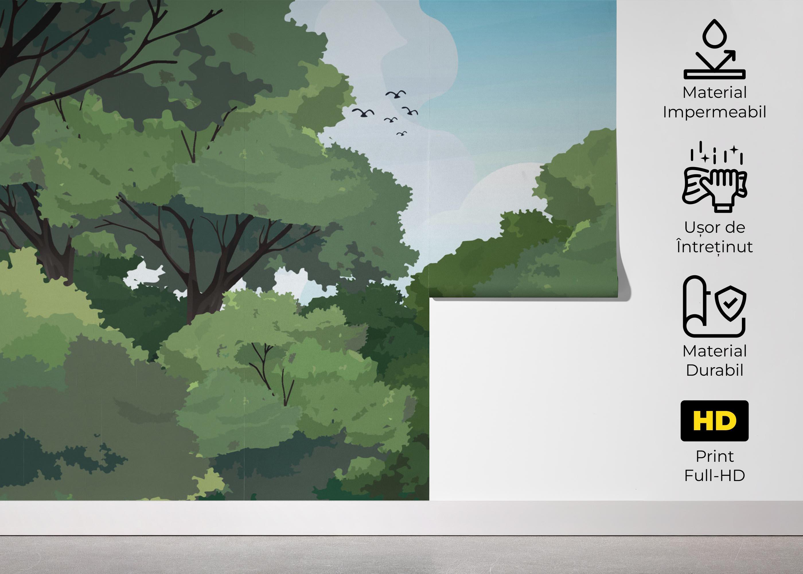 Fototapet Full Forest Tree mockup 5