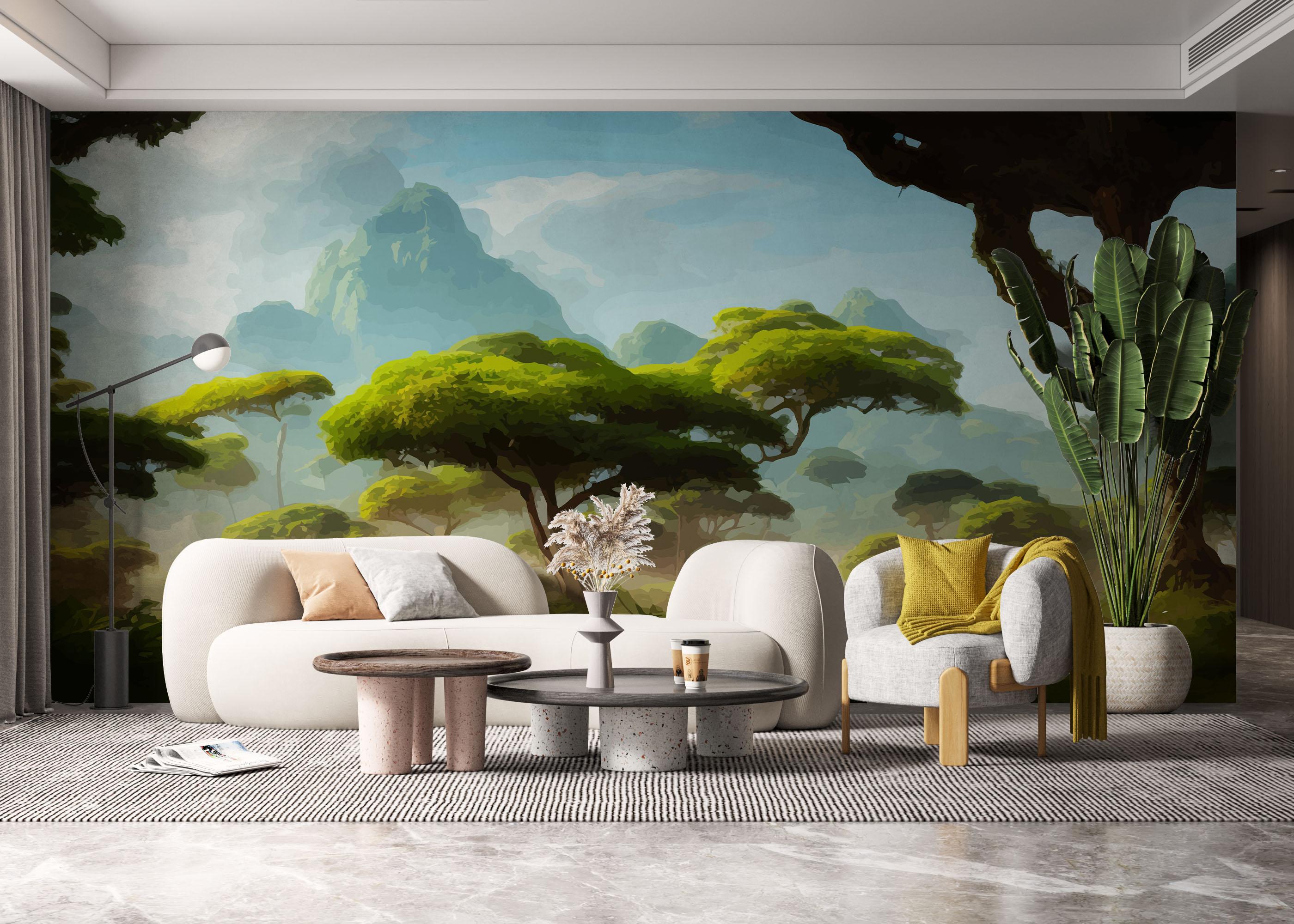 Fototapet Daylight Tree Forest mockup 6