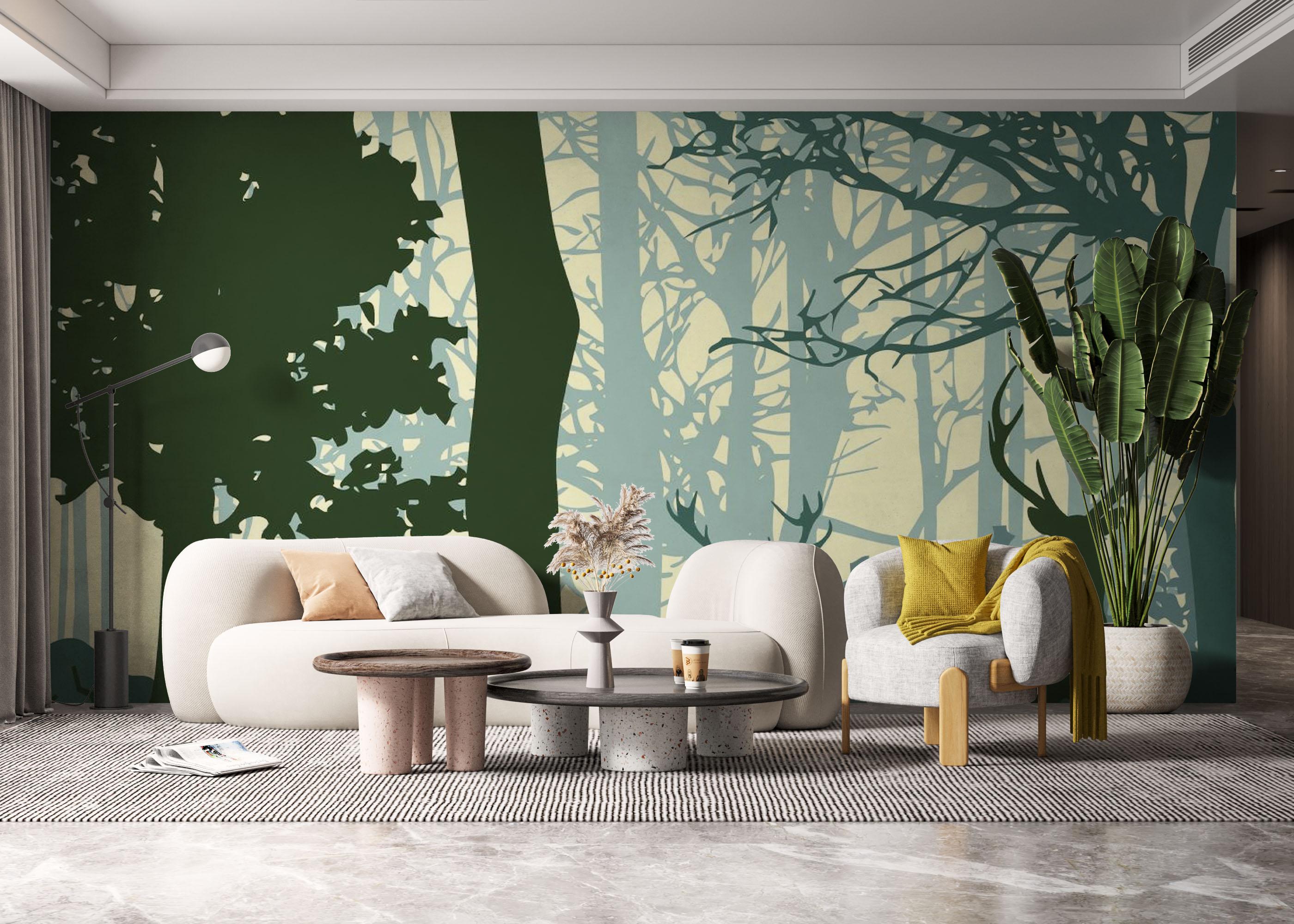 Fototapet Deer Forest mockup 6