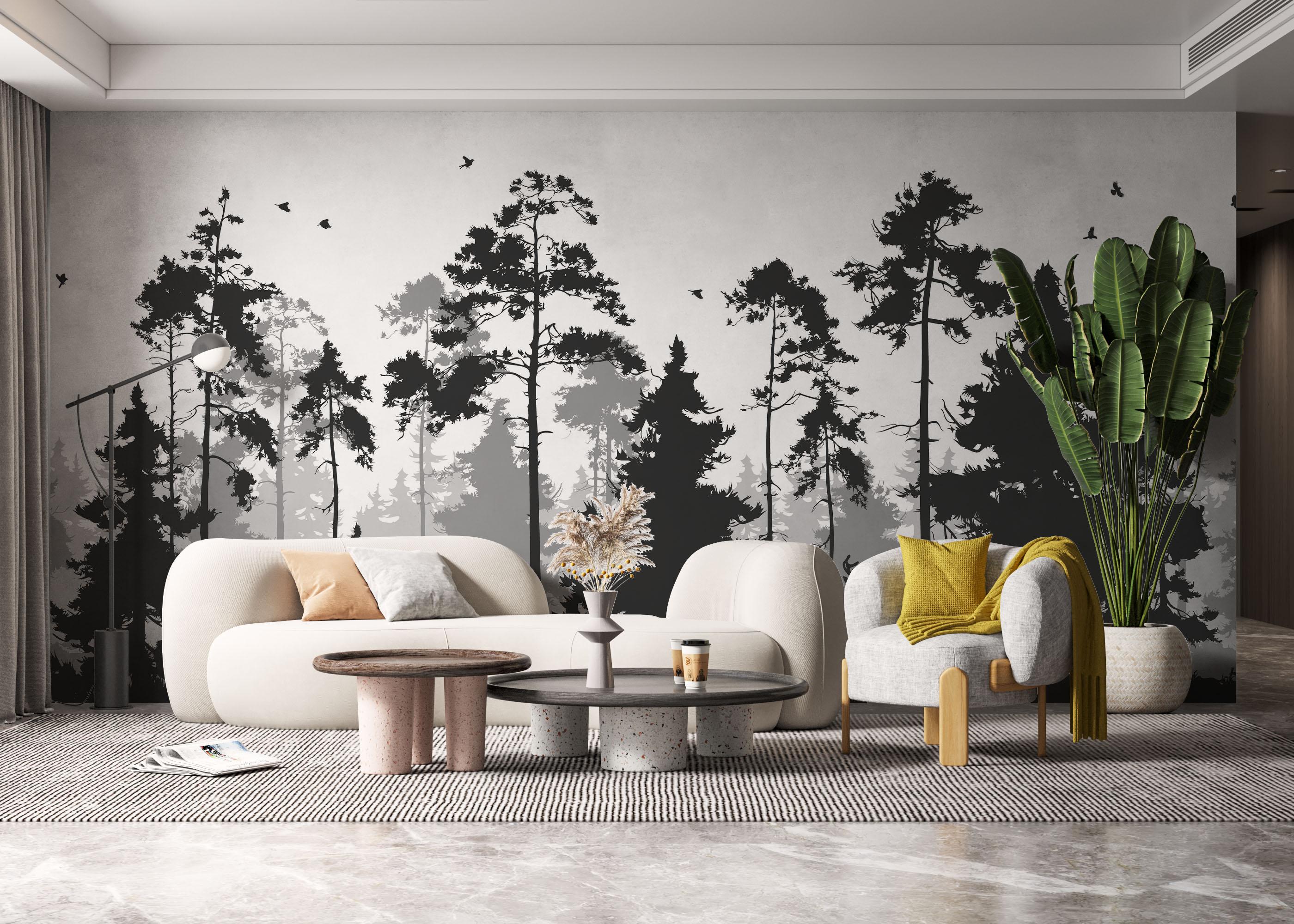 Fototapet Grey Forest Deer mockup 6